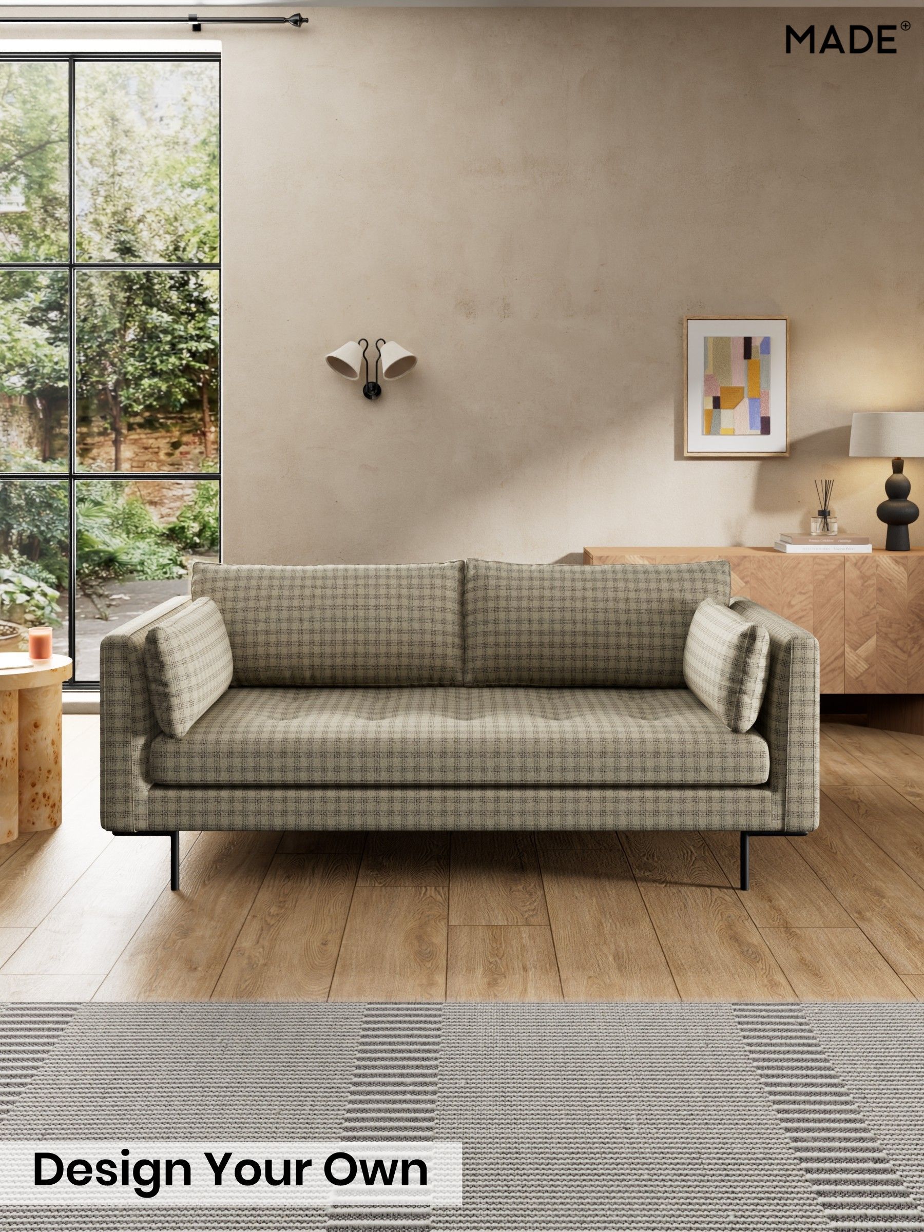 Declan Check/Natural and Black - Harlow By Made