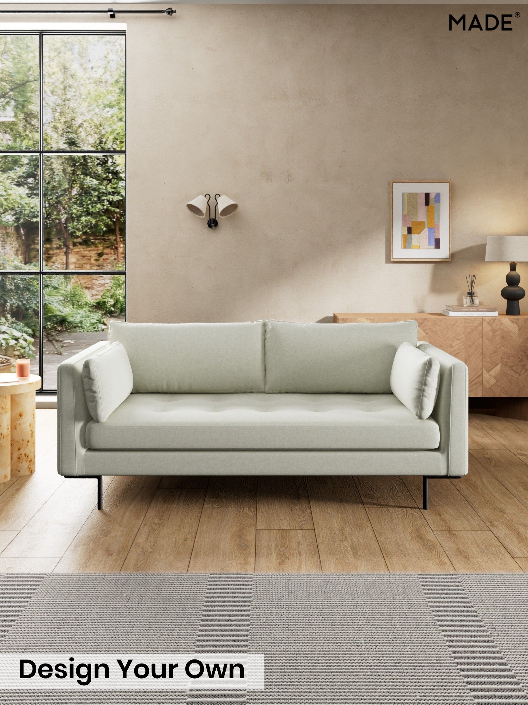 Textured Slub Weave/Light Natural - Harlow By Made