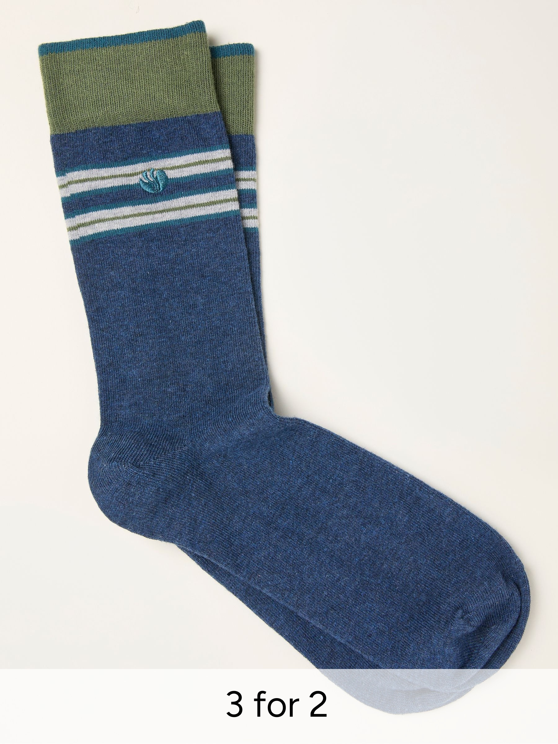 Navy Striped Socks (W86680) | £7.50