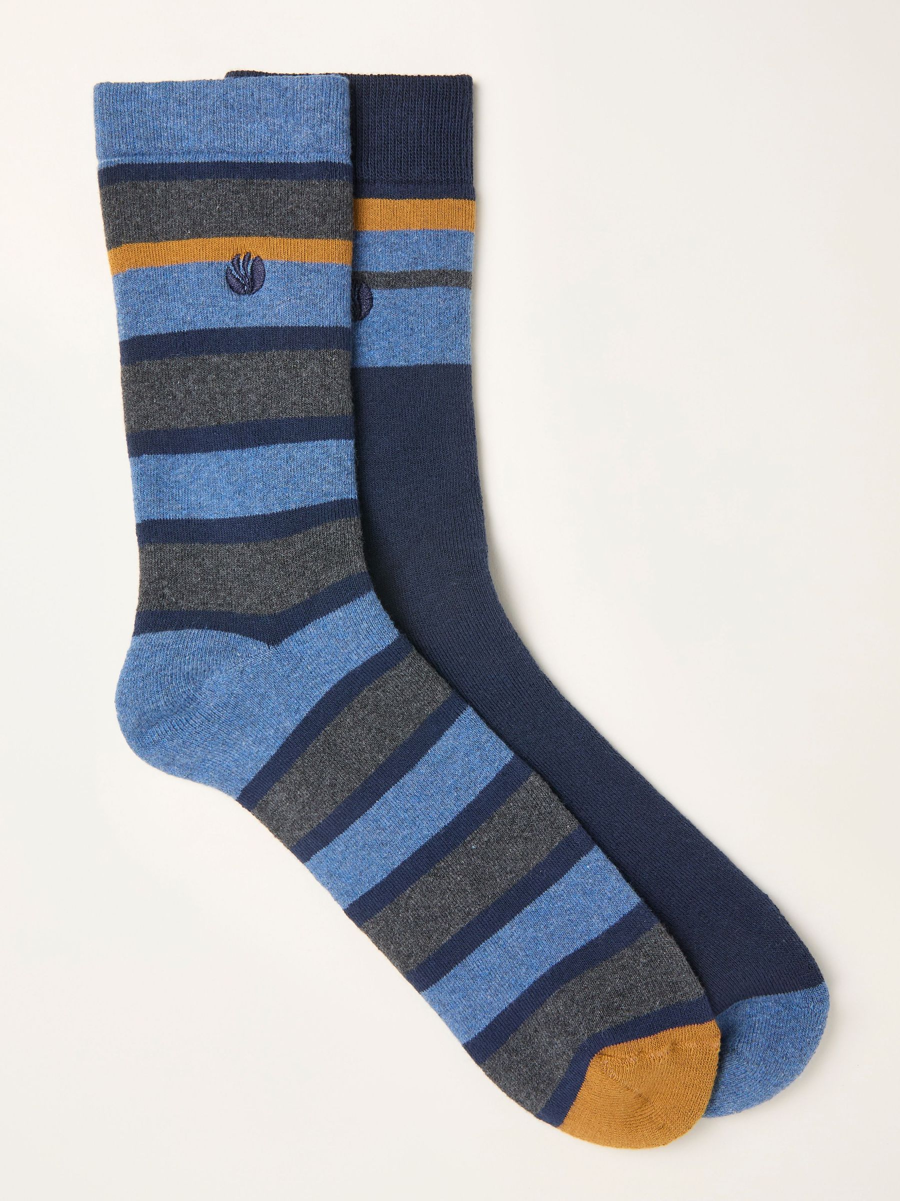 Navy 2 Pairs of Thermal Socks (W86693) | £14