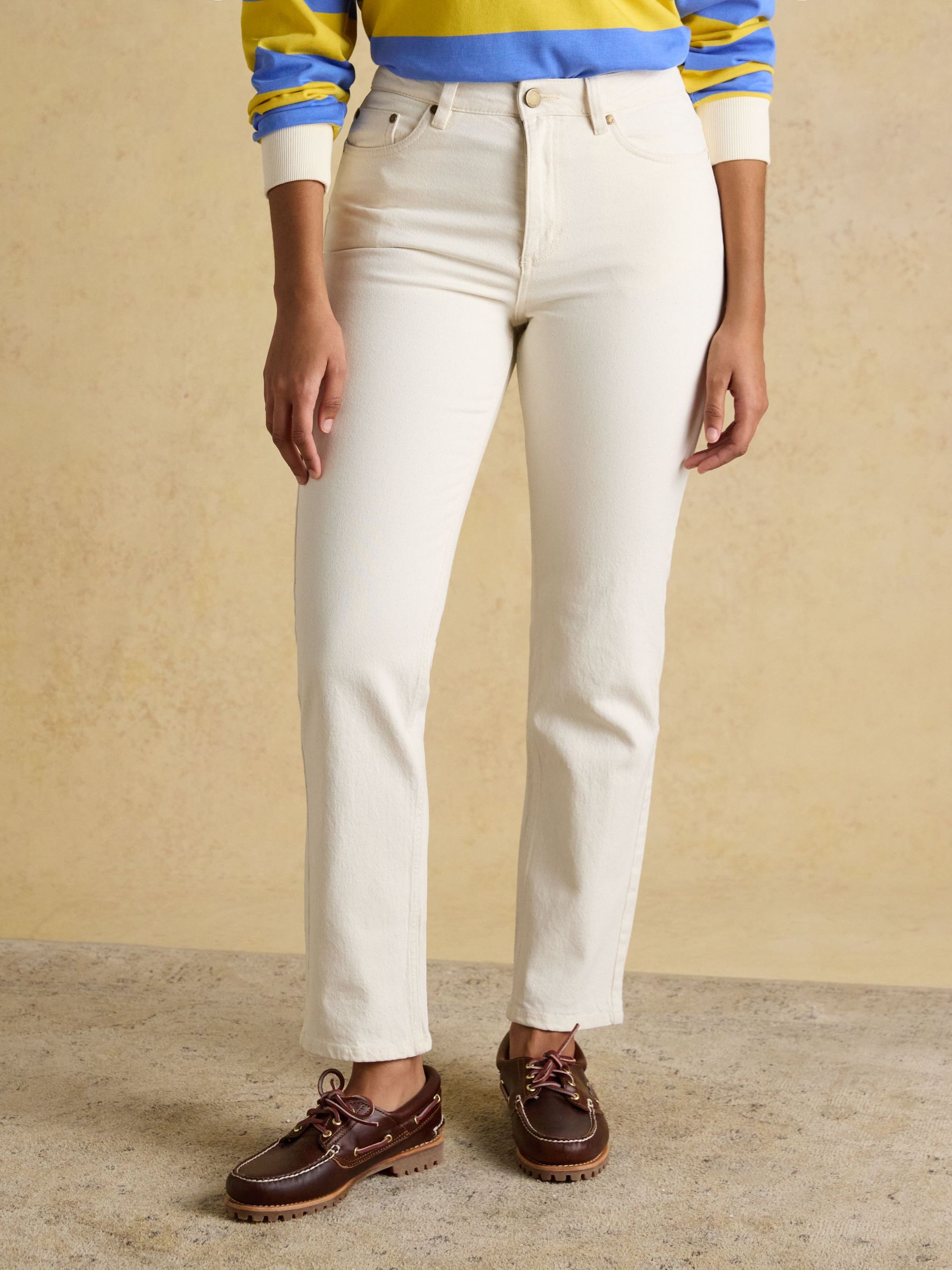 Cream Straight Fit Mid Rise Jeans (W88581) | £59