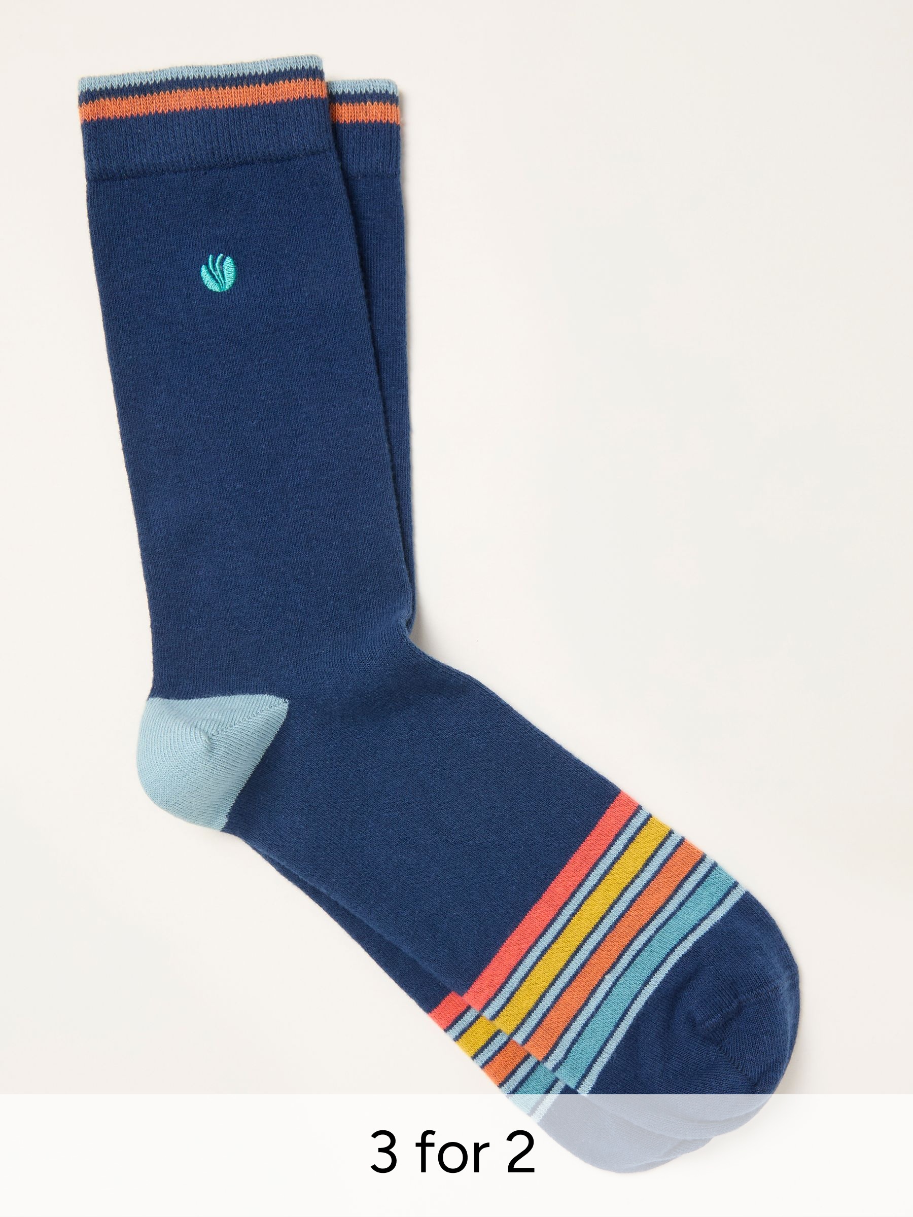Navy Toe Stripe Socks (W88754) | £7.50