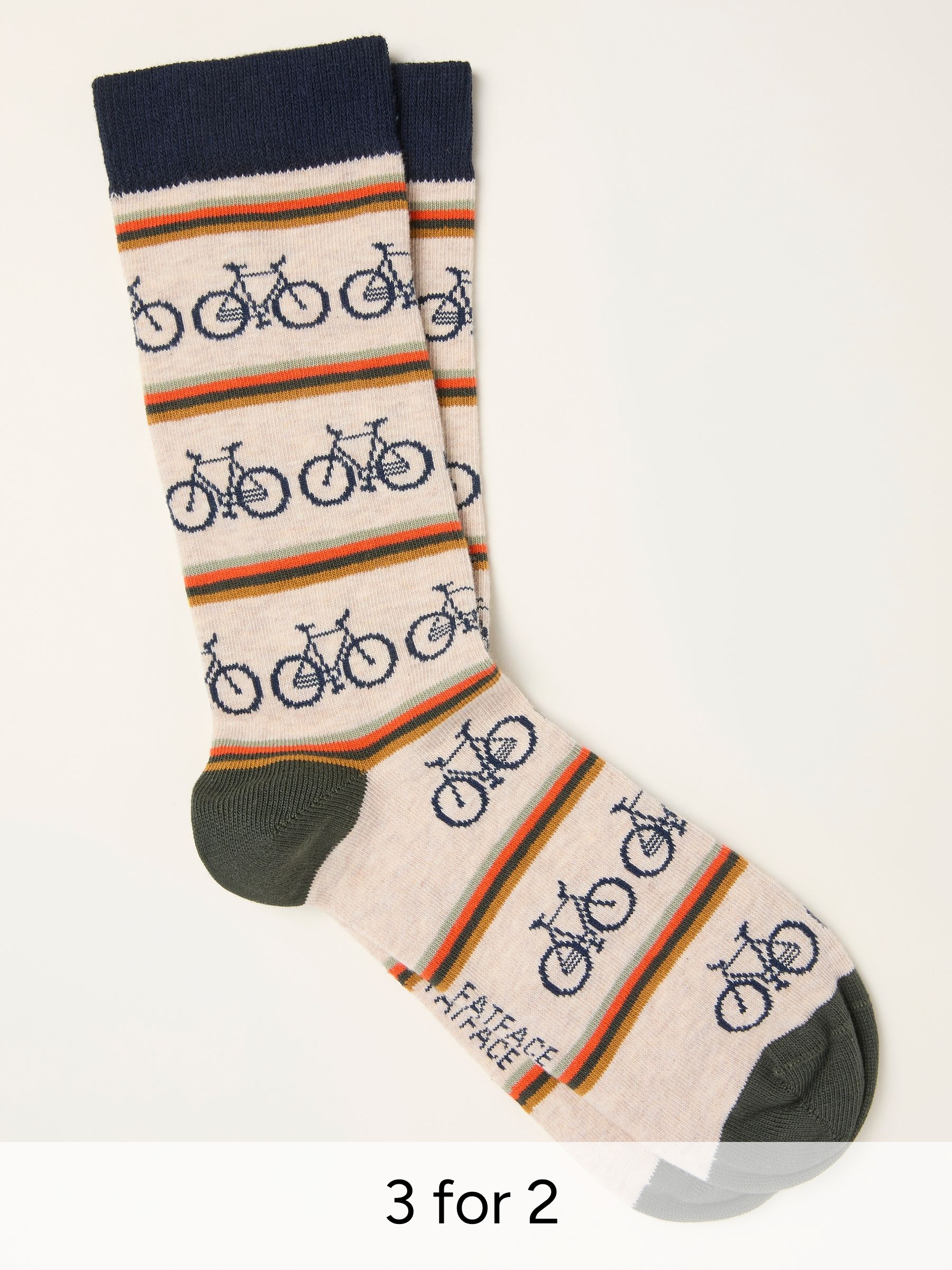 Oatmeal Bike Socks (W88755) | £7.50