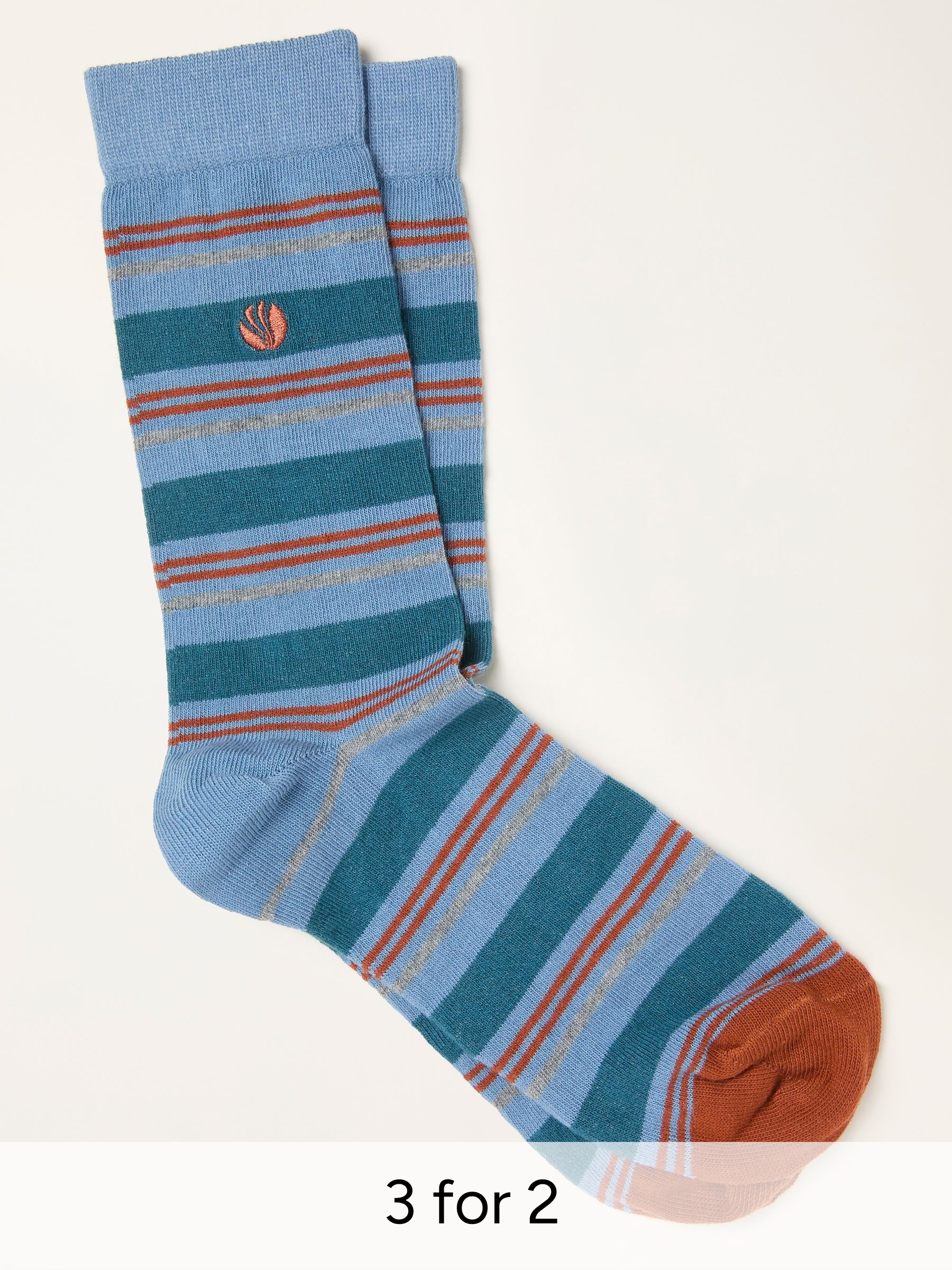 Blue Striped Socks (W88759) | £7.50