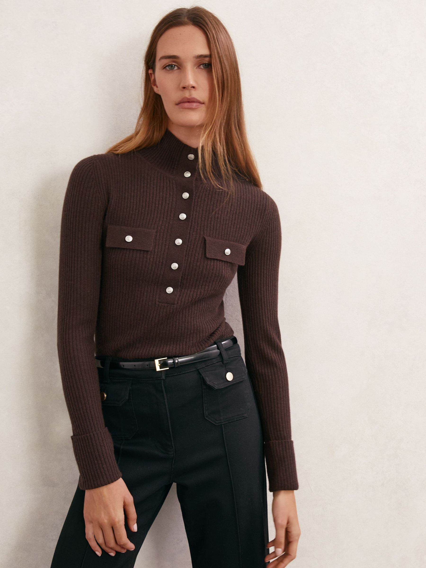 Polo Shirt in Chocolate Brown (W89207) | £120