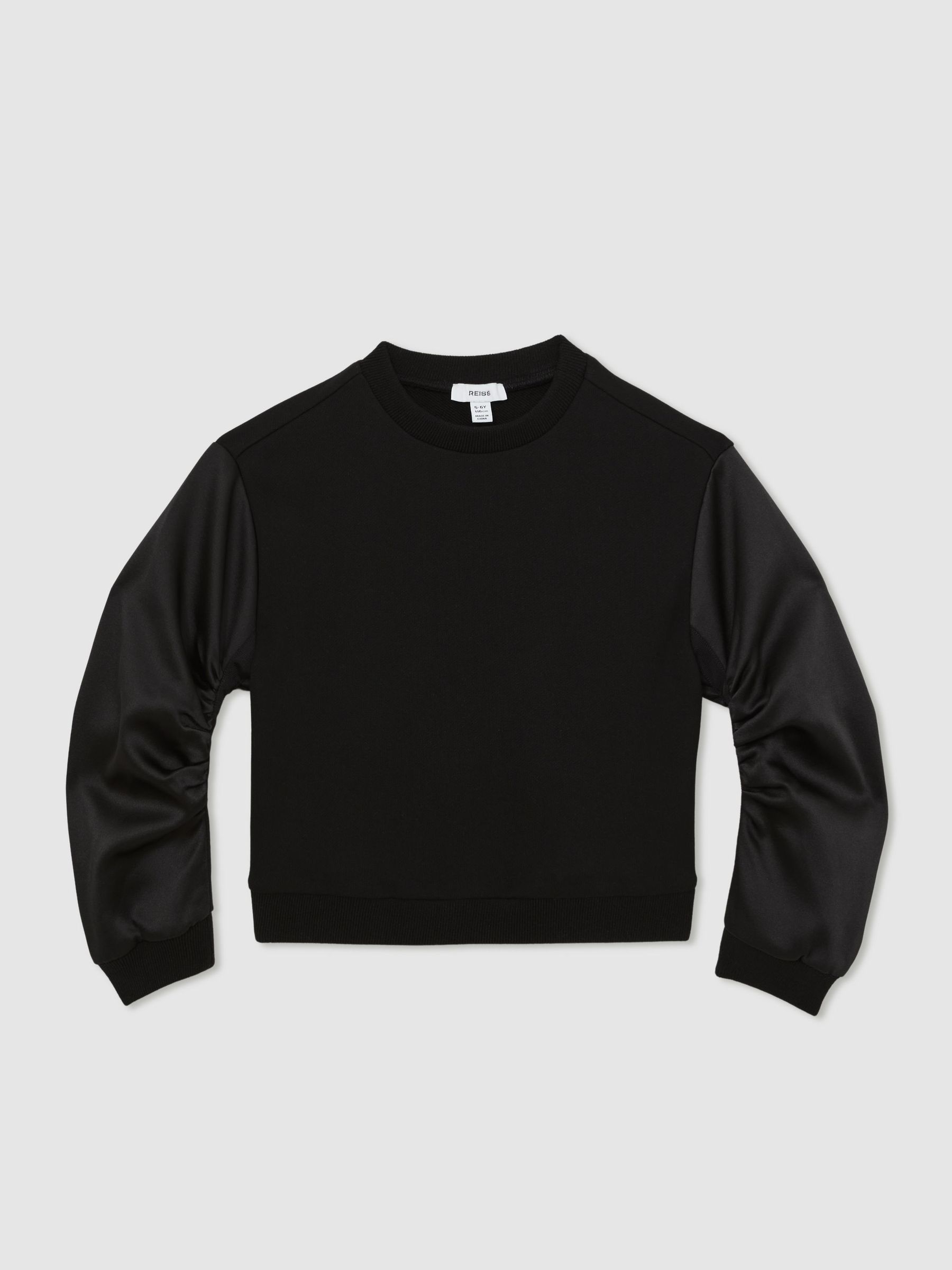 13-14 yrs Reiss | Royal Ballet Ruched Sweatshirt in Black (W90545) | £58
