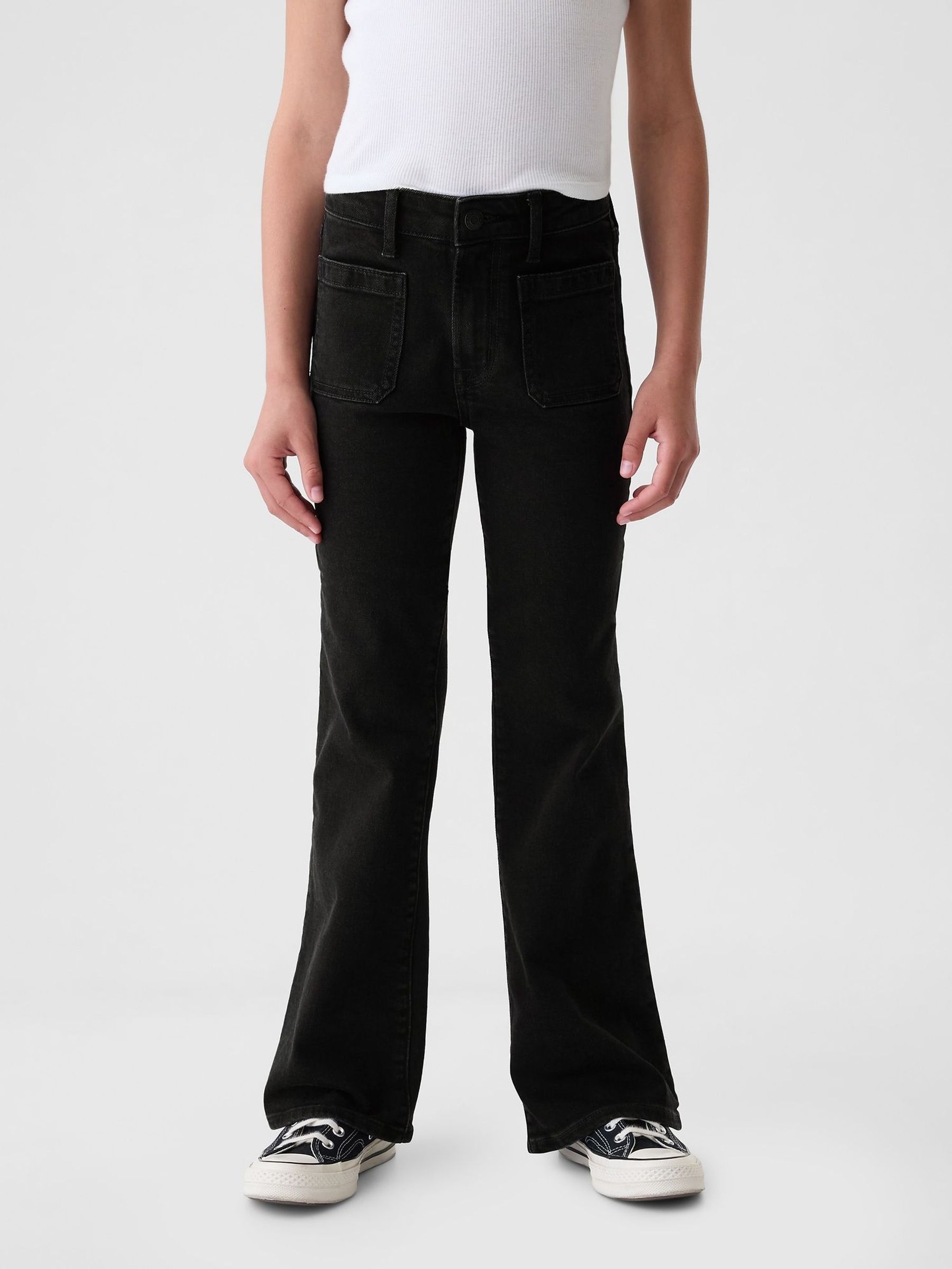 Black High Rise 70s Flare Jeans (5-13yrs) (W92191) | £30