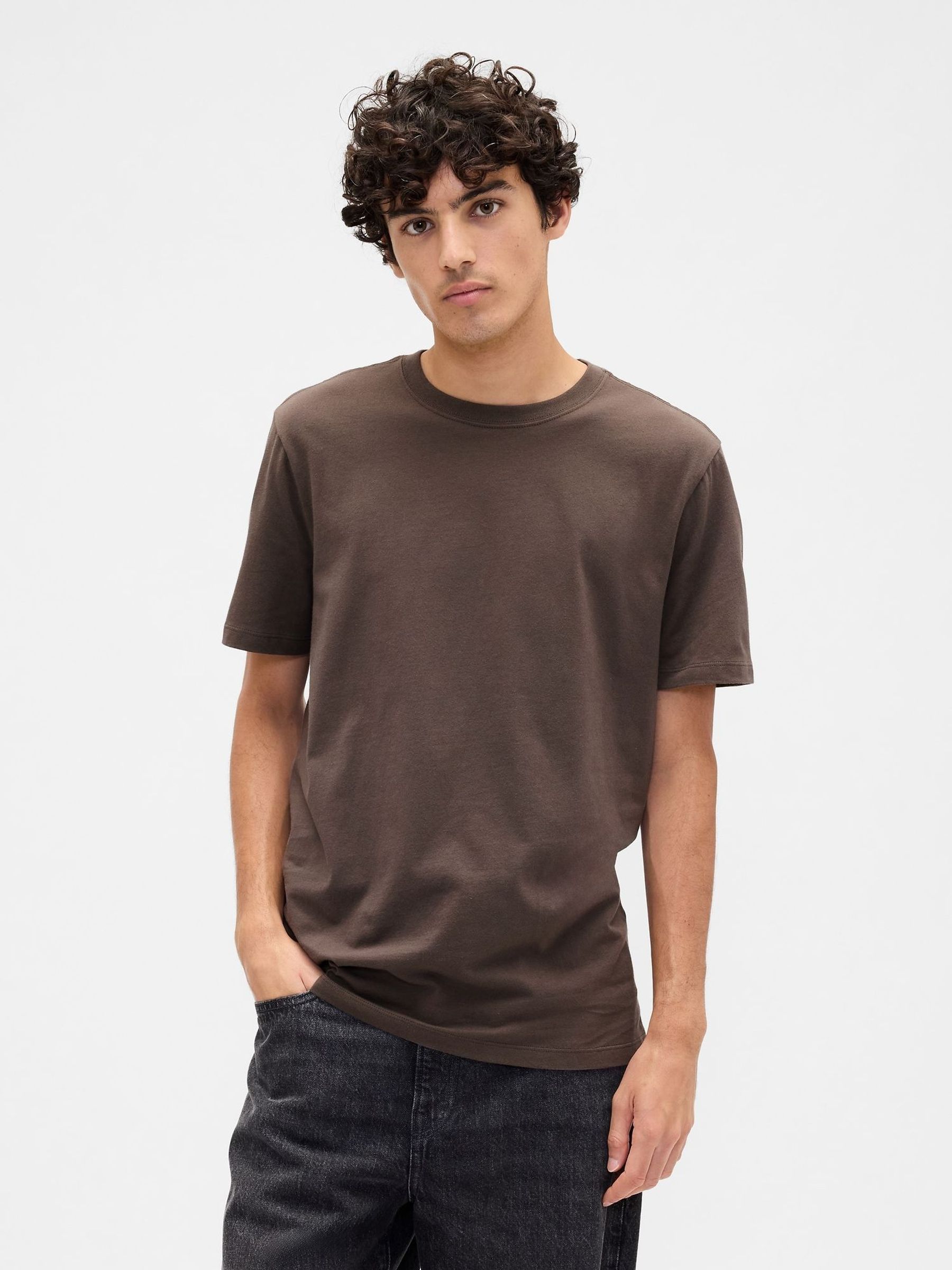 Brown Everyday Soft Crew Neck T-Shirt (W92198) | £12