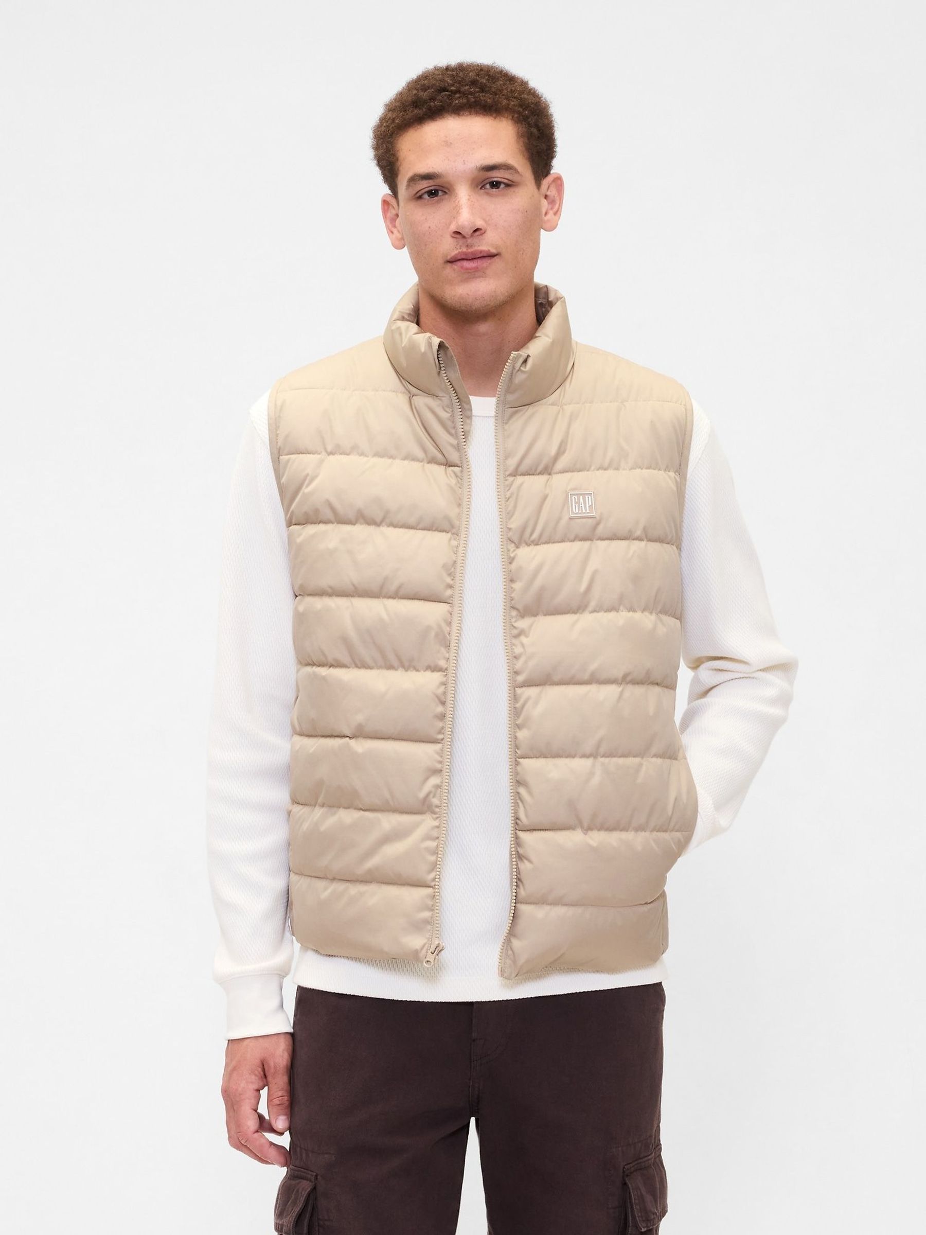 Cream Relaxed ColdControl Puffer Vest (W92224) | £35