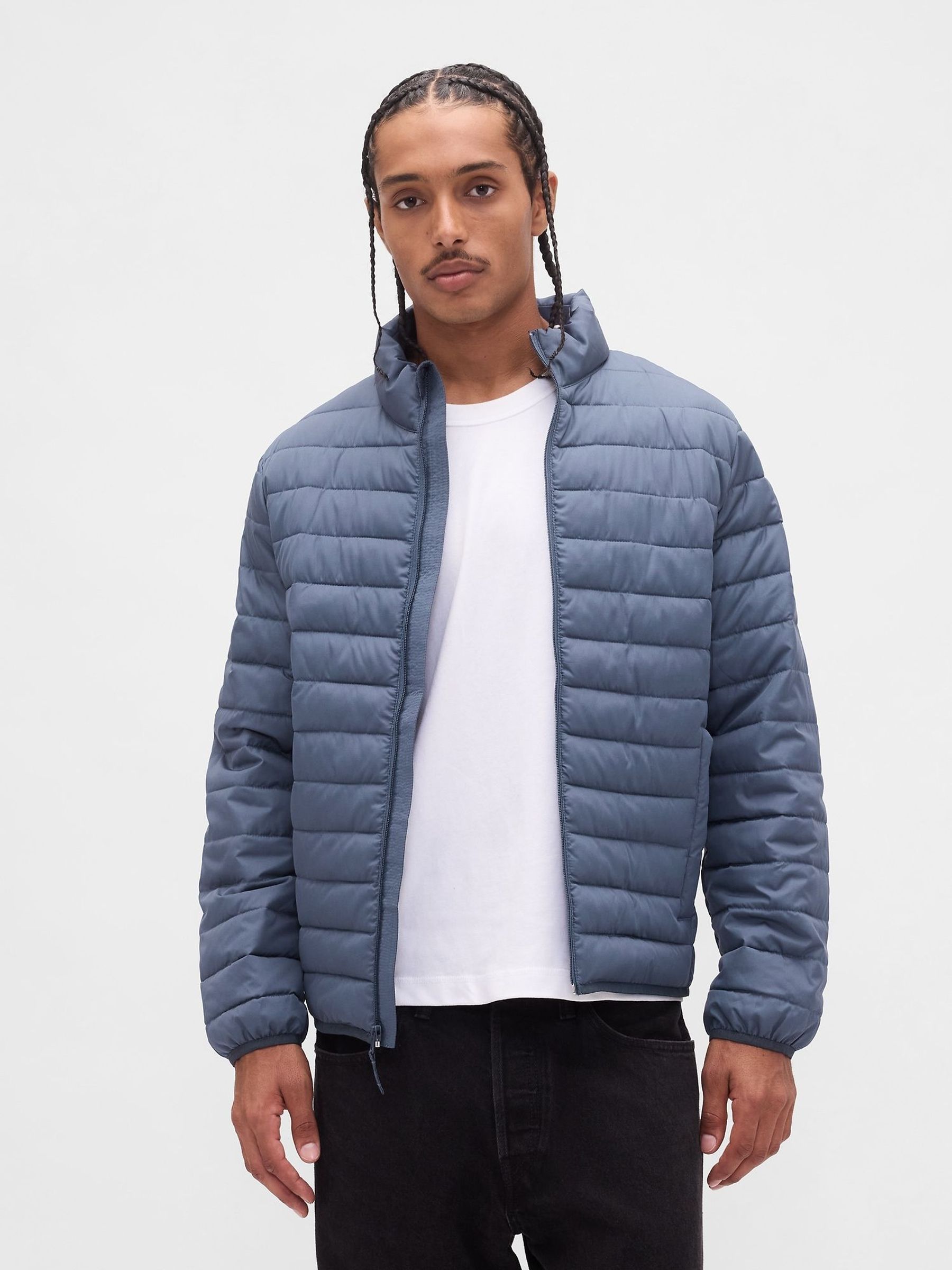 Blue Relaxed Cold Control Puffer Jacket (W92227) | £50