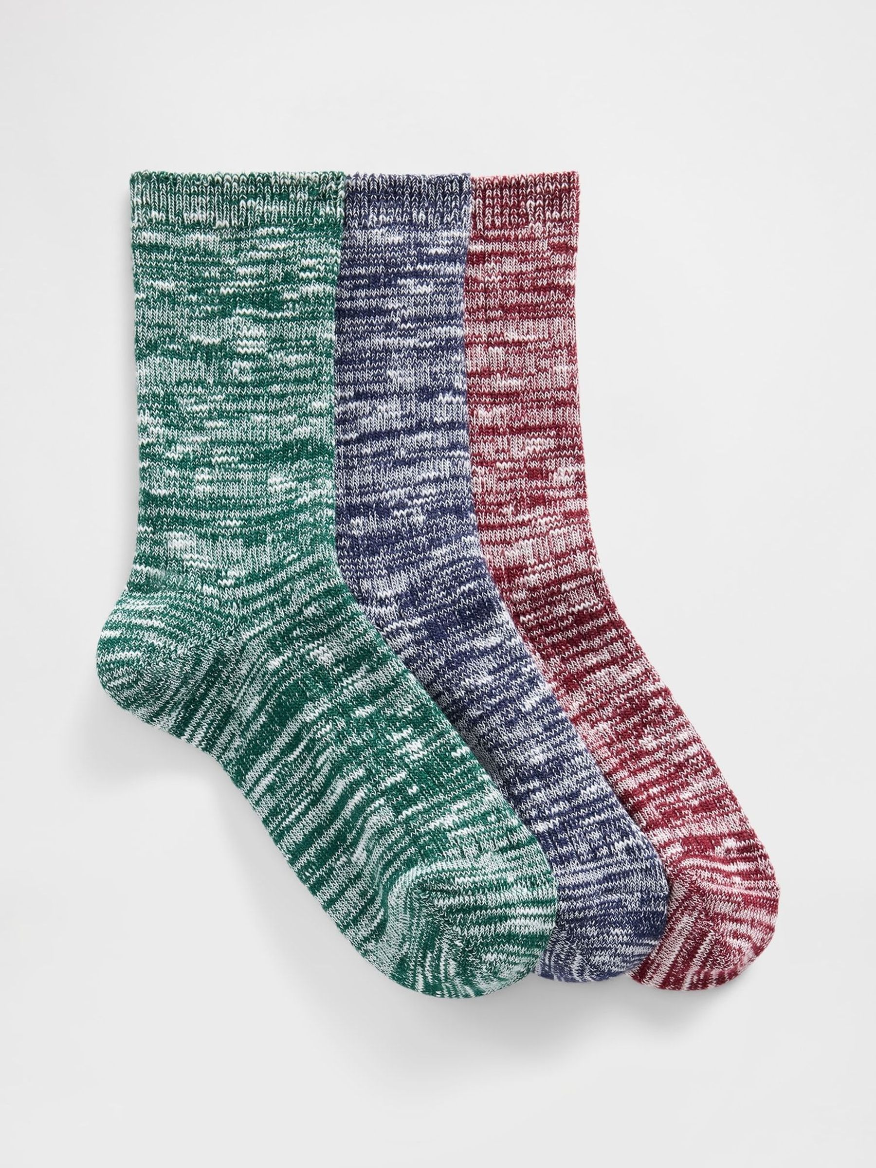 Multi Marled Crew Socks 3 Pack (W92228) | £8