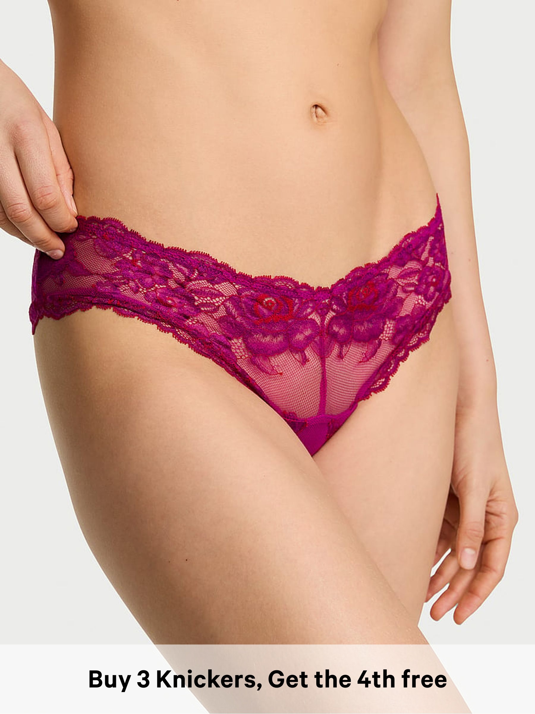 Berrylicious Purple XDye Cheeky Lace Knickers (W96039) | £18