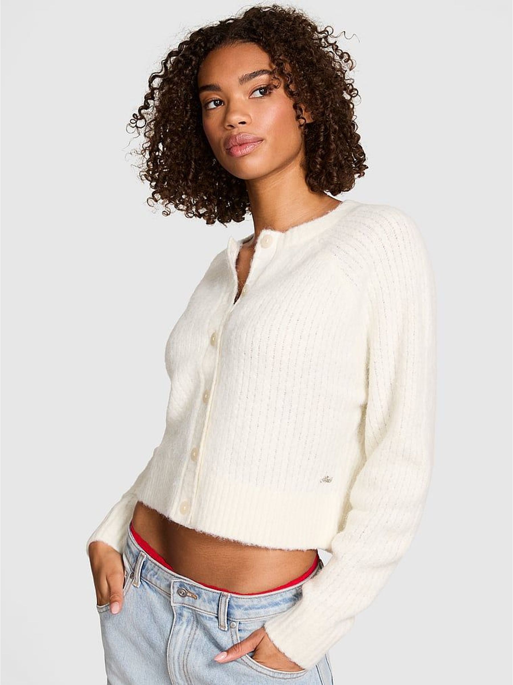 Winter White Knit Cardigan (W96074) | £60