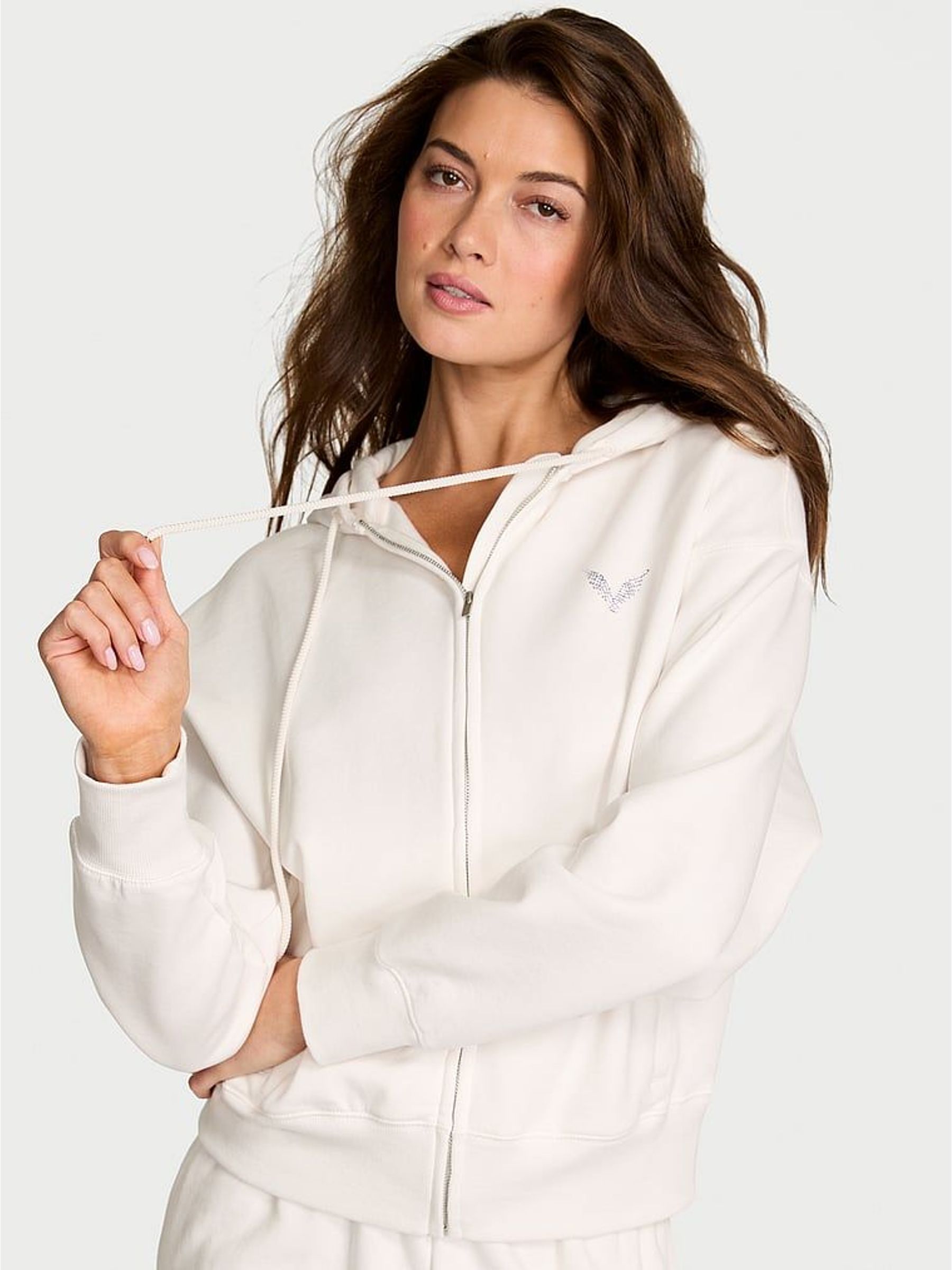 Coconut White Angel Fleece Full Zip Hoodie (W96085) | £75