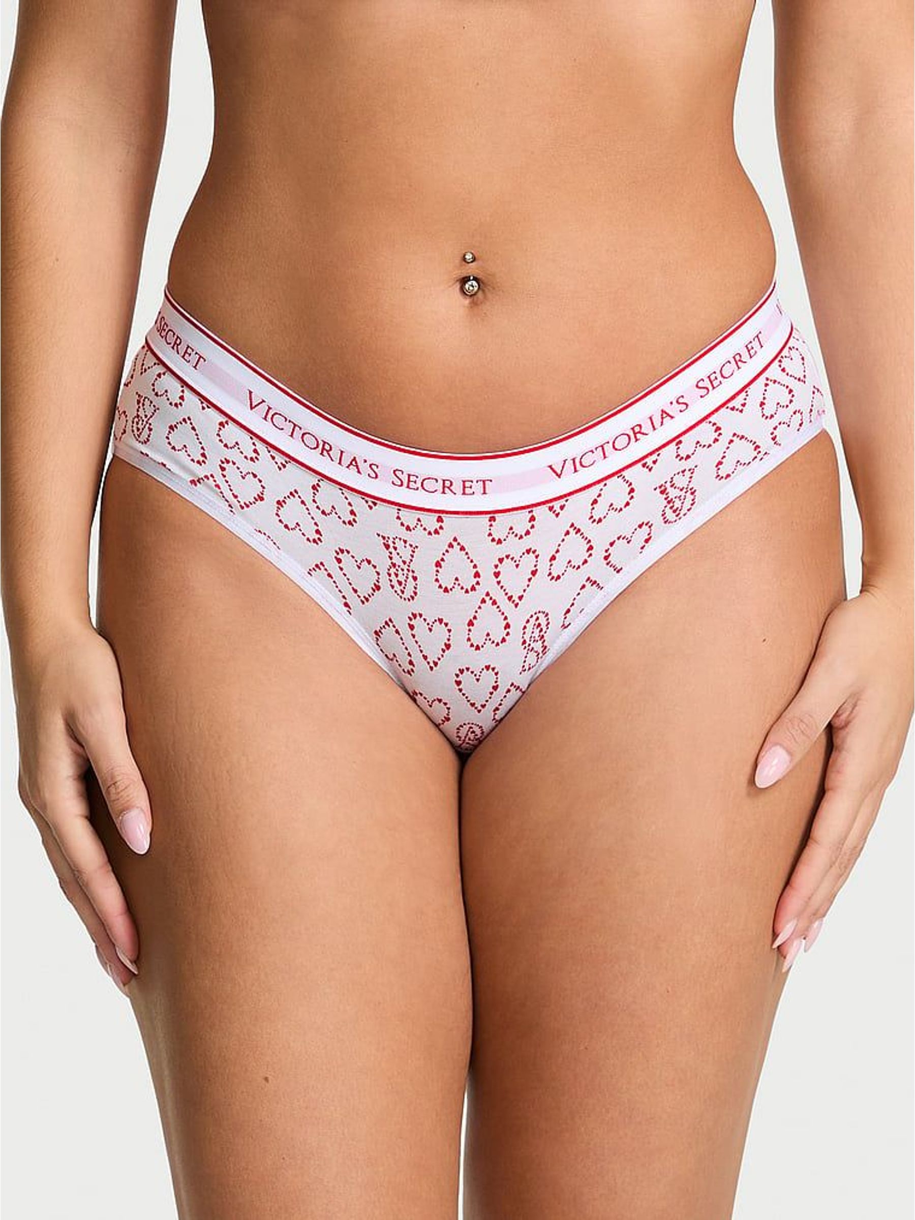 White Hearts Hipster Logo Knickers (W96192) | £9