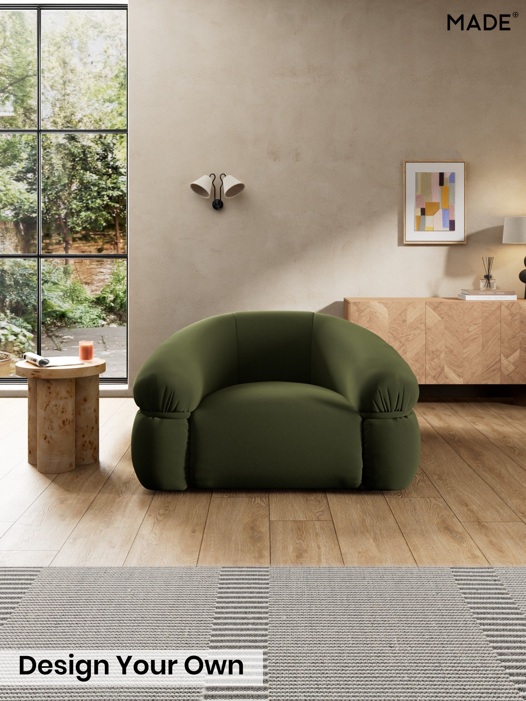 Matt Velvet Easy Clean/Deep Olive Green - Soma By Made