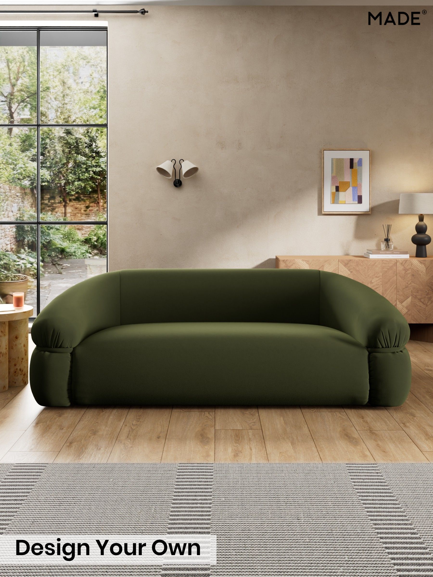 Matt Velvet Easy Clean/Deep Olive Green - Soma By Made