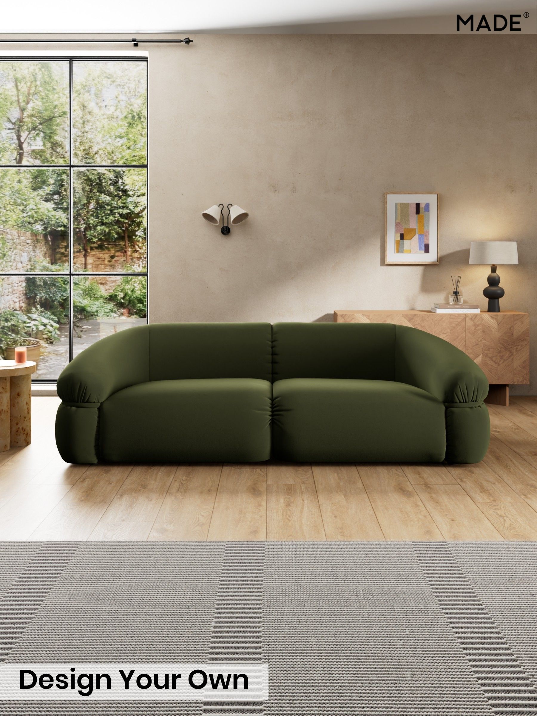 Matt Velvet Easy Clean/Deep Olive Green - Soma By Made