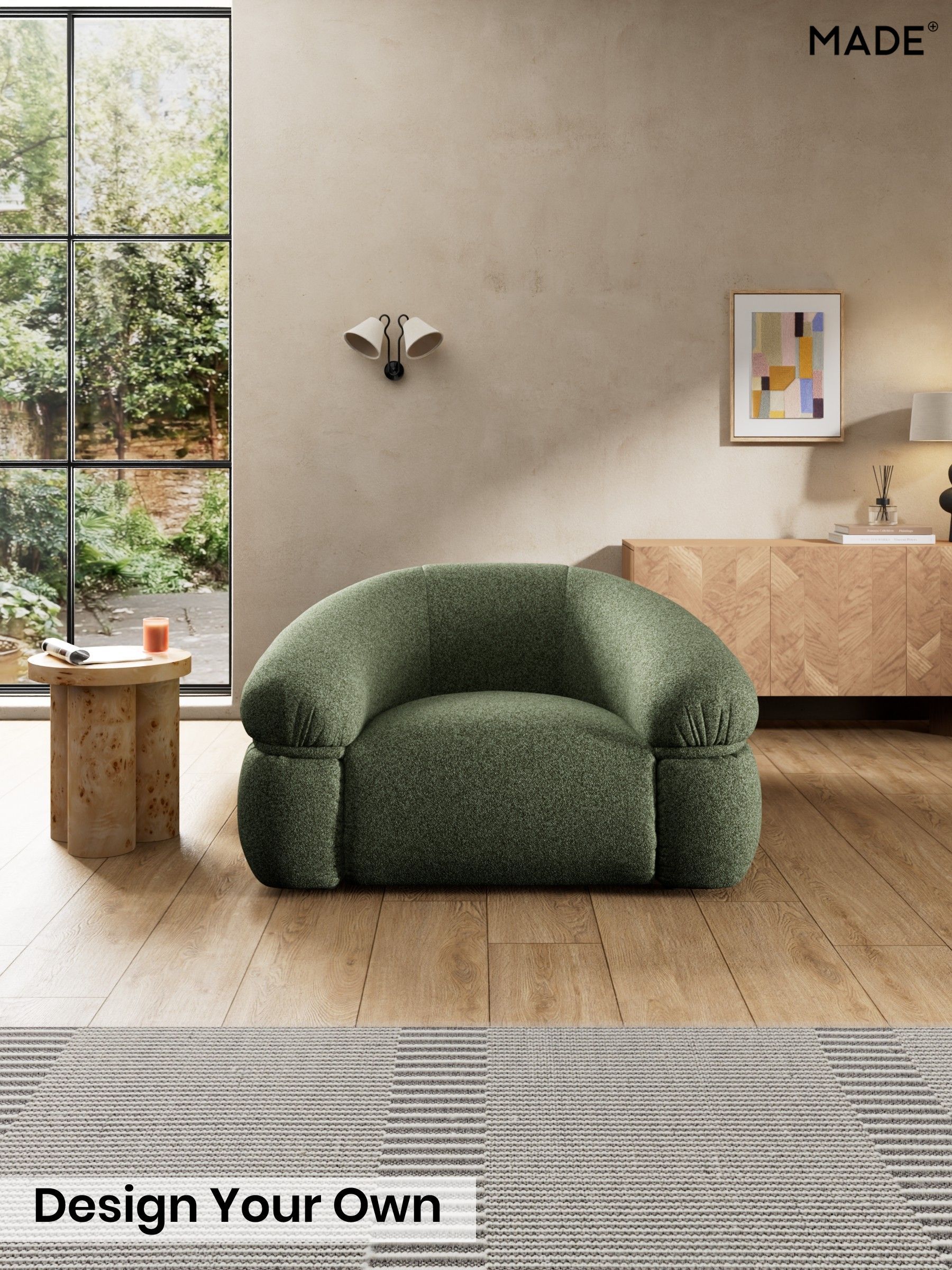 Soft Touch Boucle/Forest Green - Soma By Made