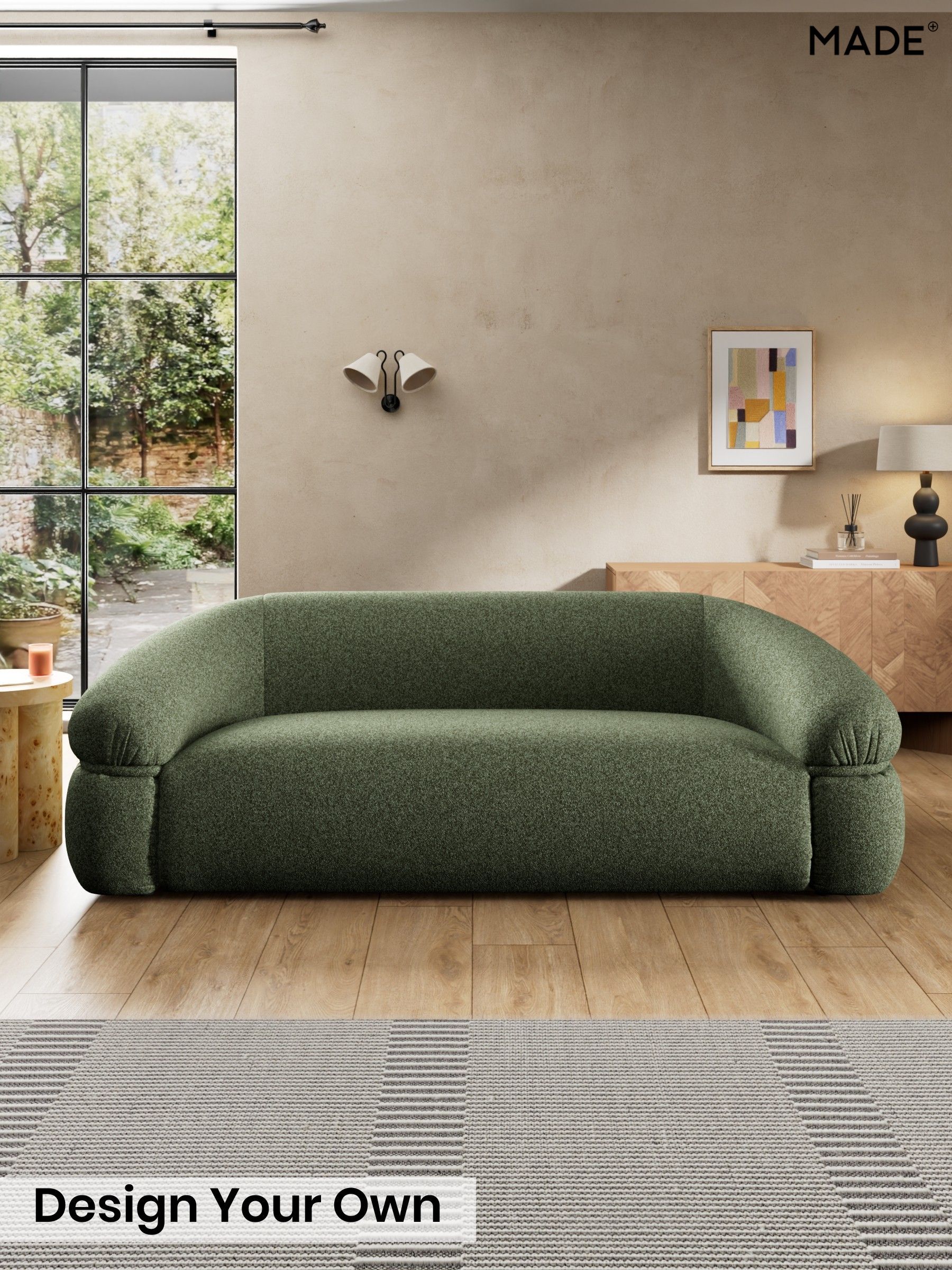 Soft Touch Boucle/Forest Green - Soma By Made