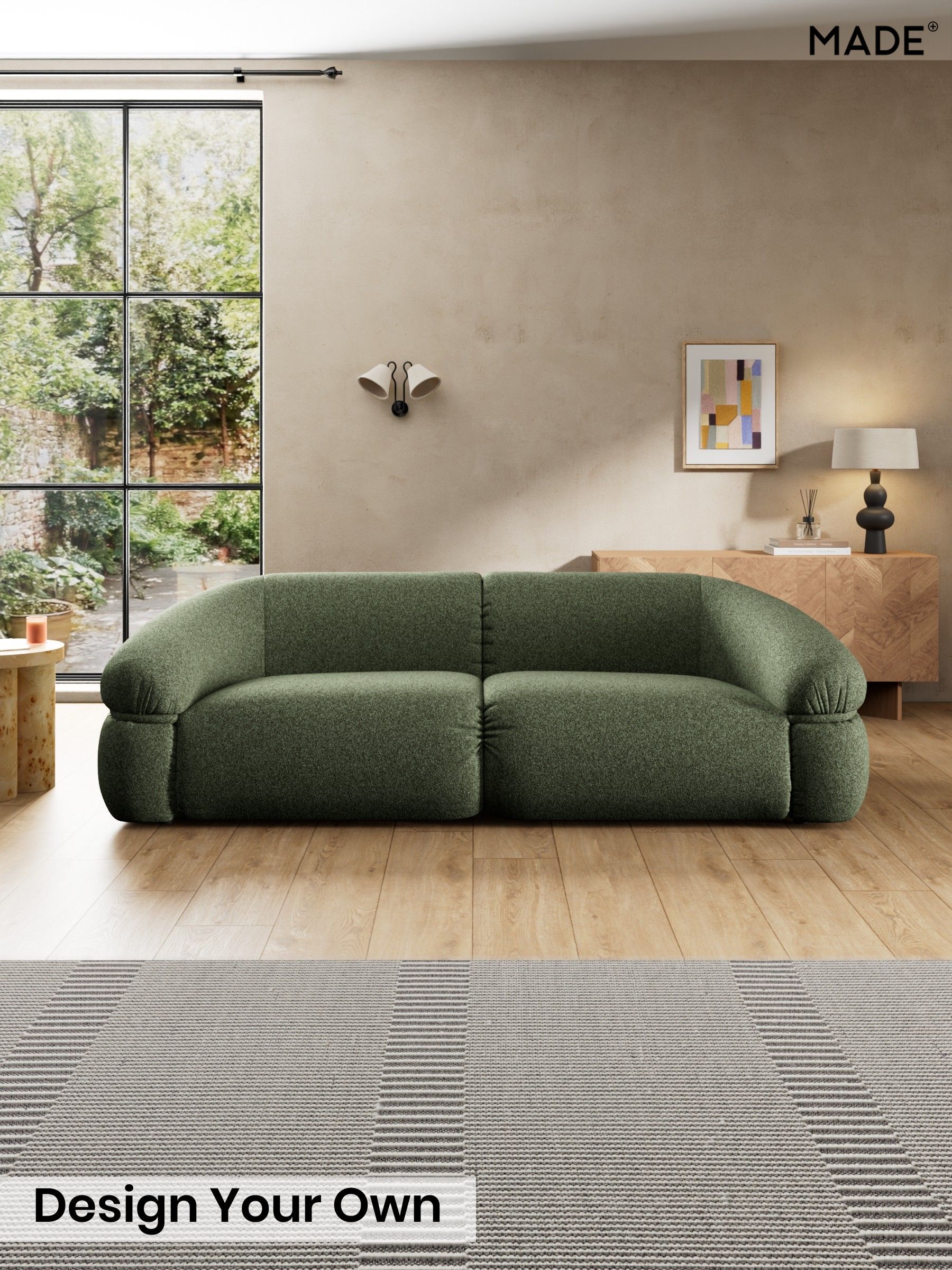 Soft Touch Boucle/Forest Green - Soma By Made