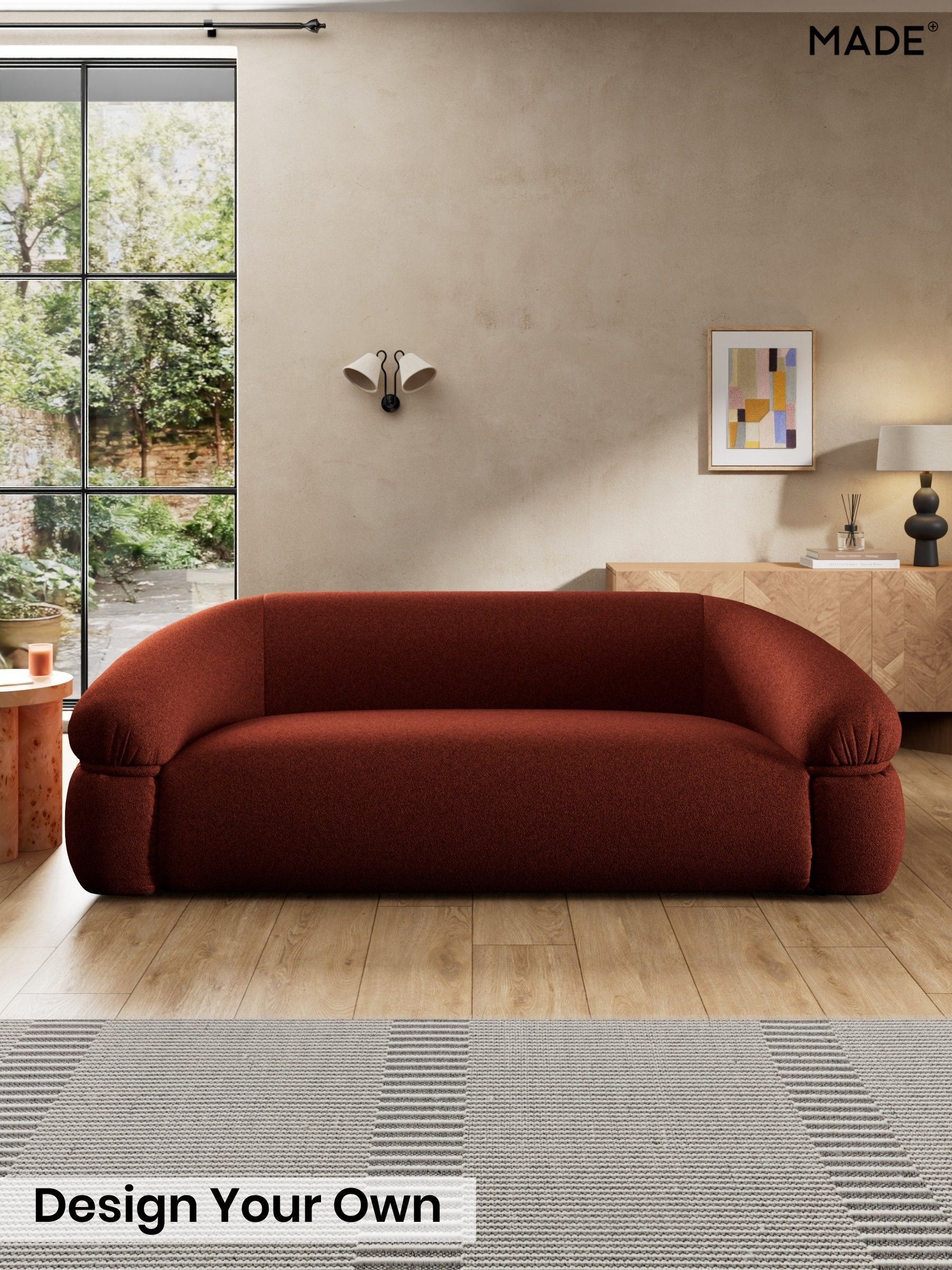 Soft Touch Boucle/Rust Orange - Soma By Made