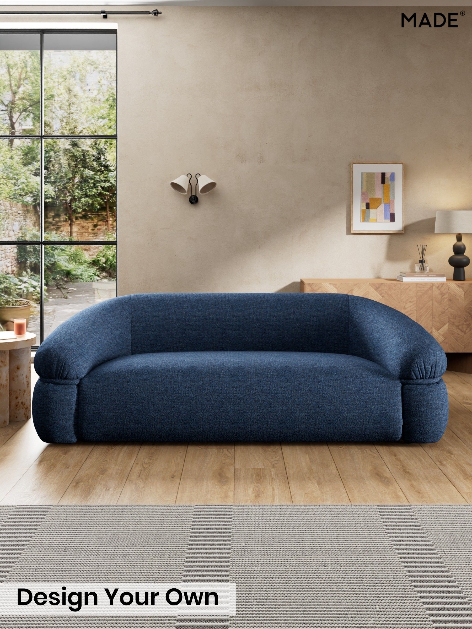 Tonal Boucle/Marl Navy Blue - Soma By Made