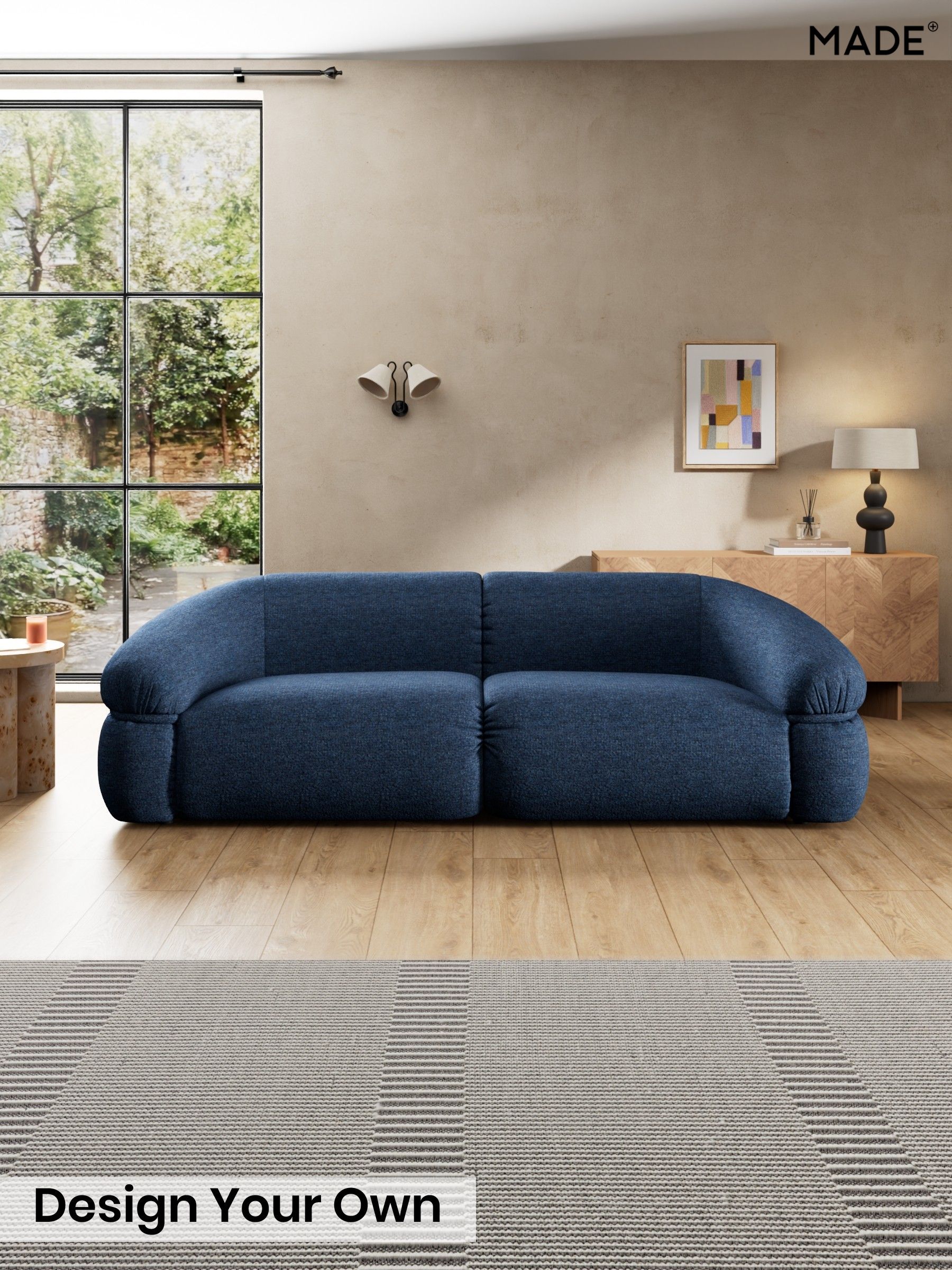Tonal Boucle/Marl Navy Blue - Soma By Made