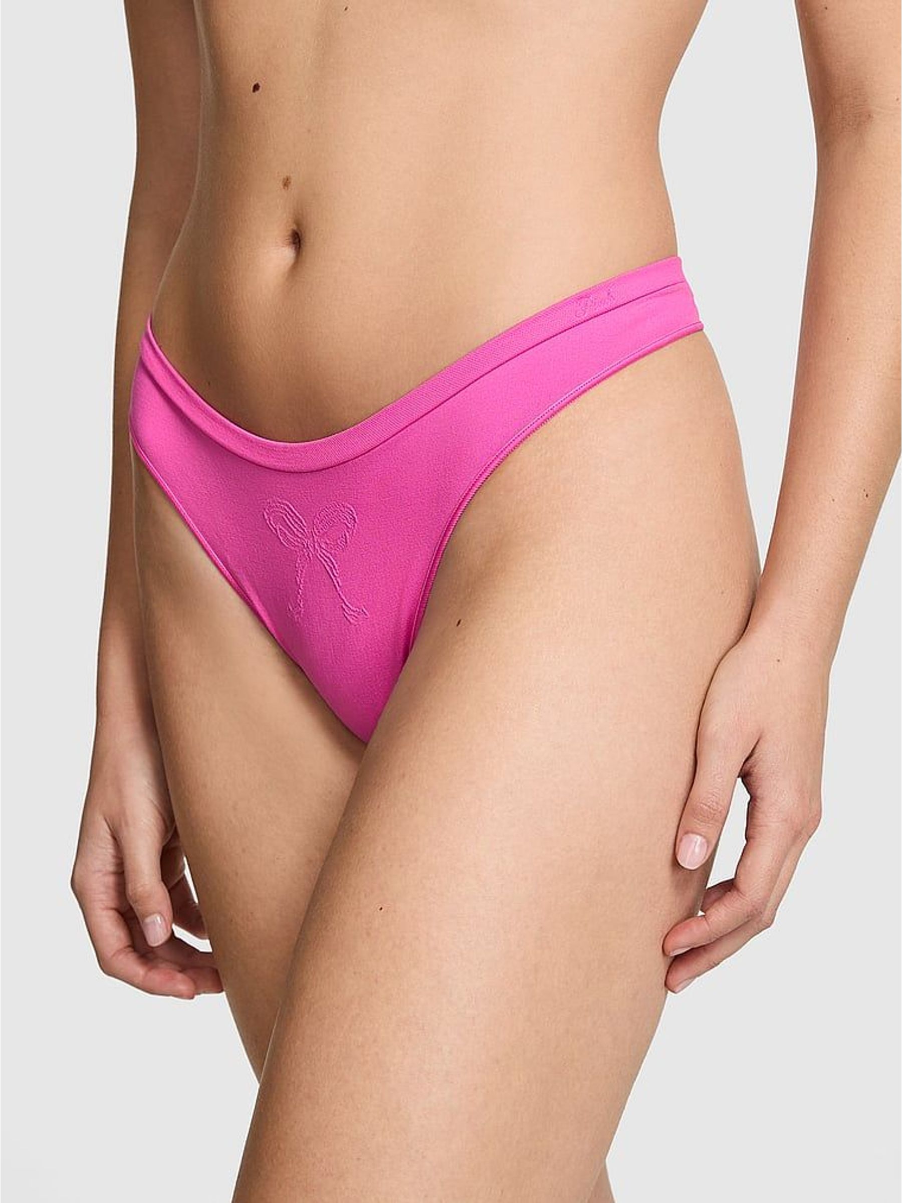 Sizzling Strawberry Pink Thong Seamless Knickers (Y01556) | £10