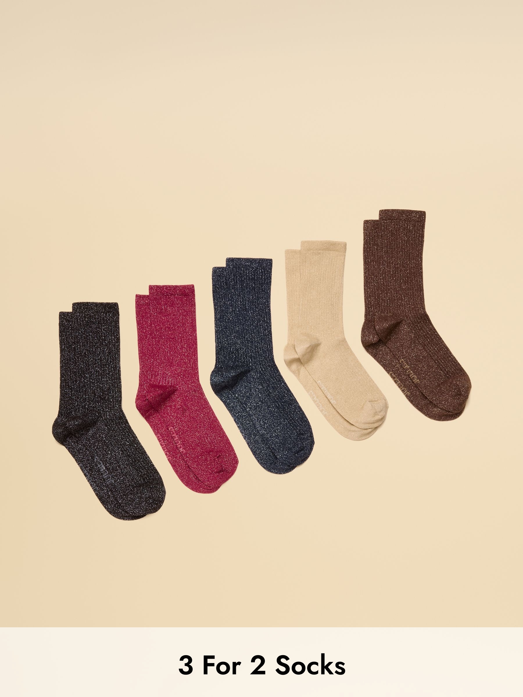Freya Multi 5 Pack Glitter Ankle Socks (Y01749) | £19.95