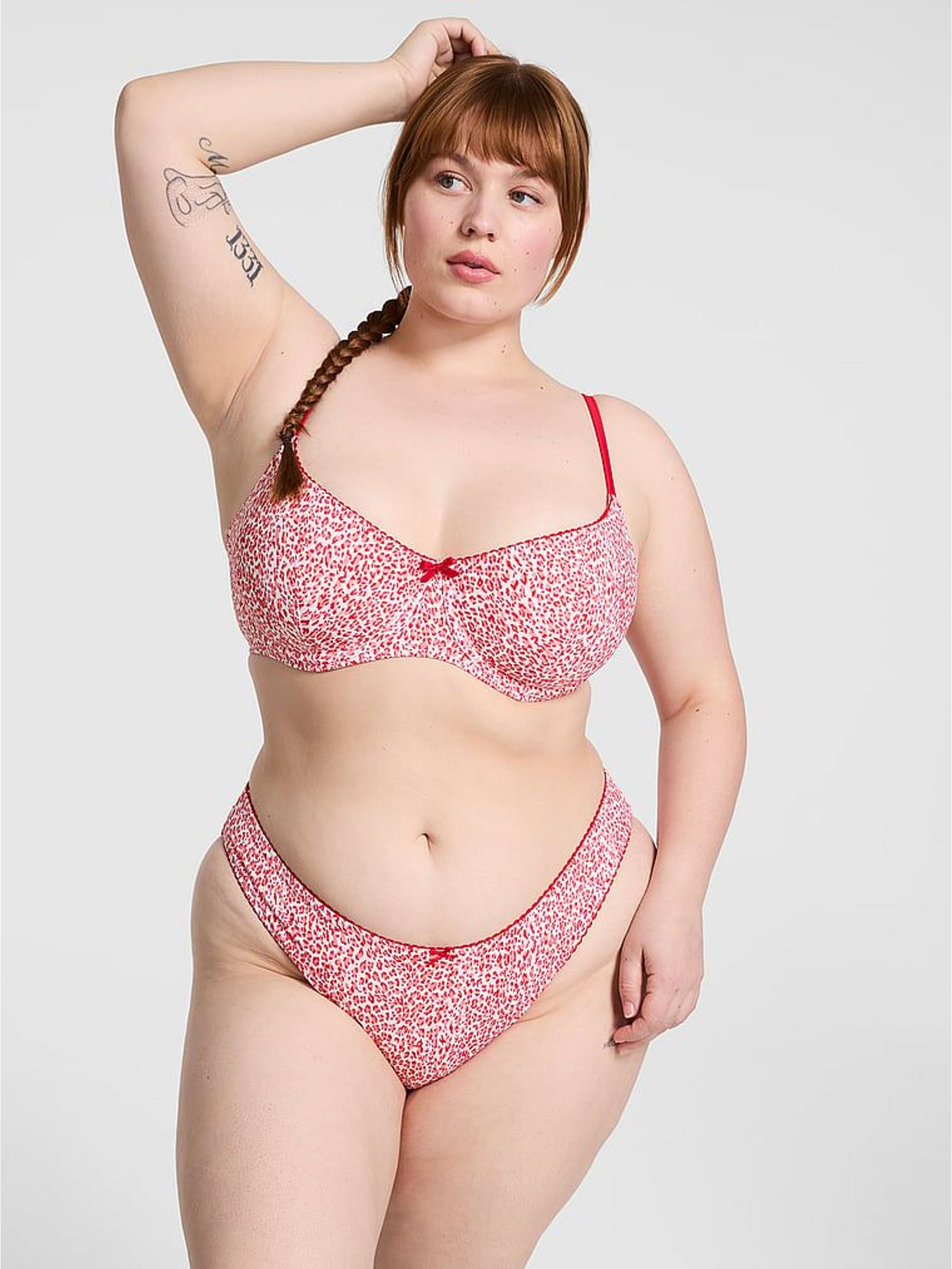 Red Leopard Wired Bikini Top (Y02022) | £34