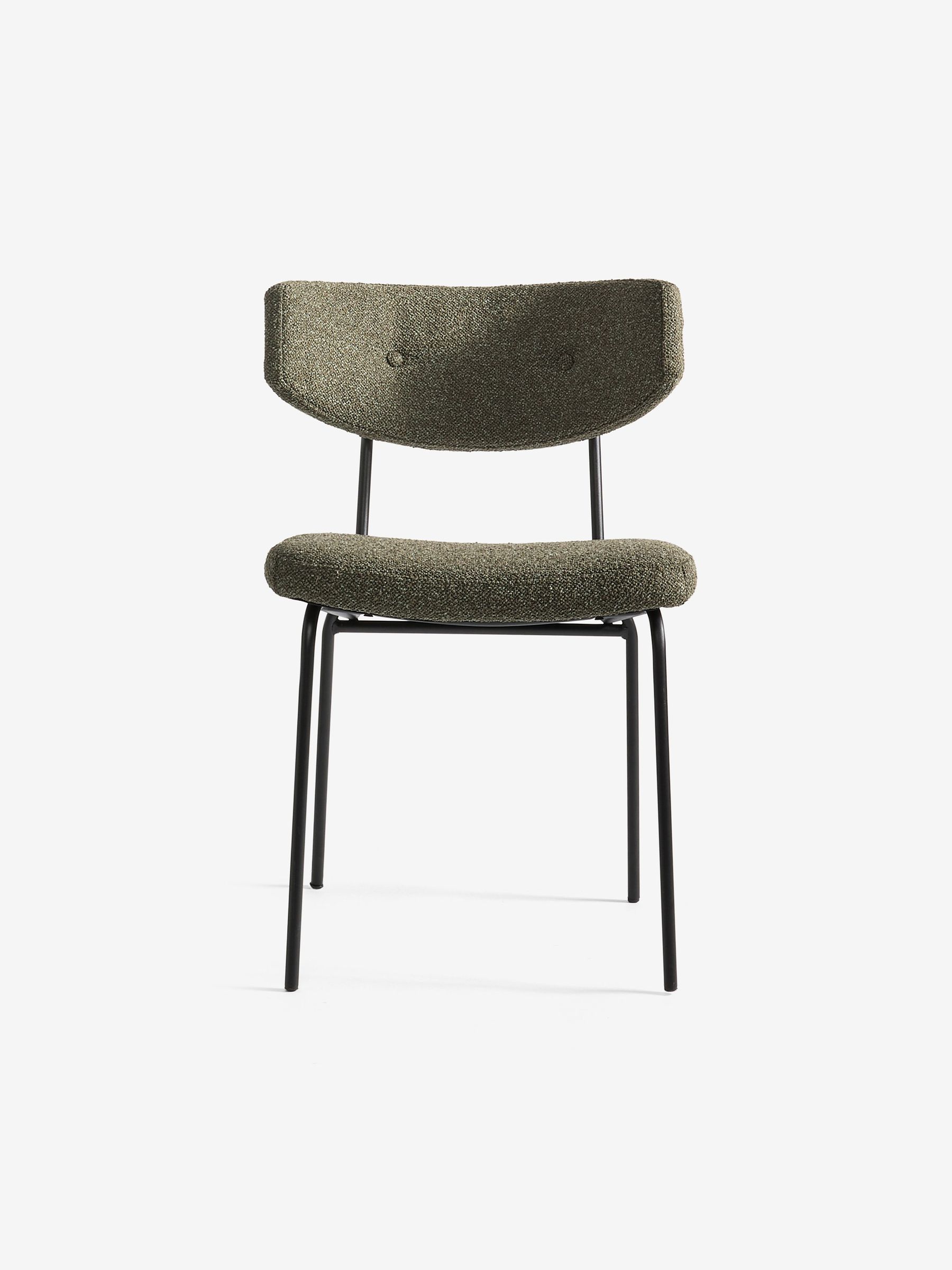 Set of 2 Halina Dining Chairs in Soft Touch Boucle Forest Green (Y02512) | £249