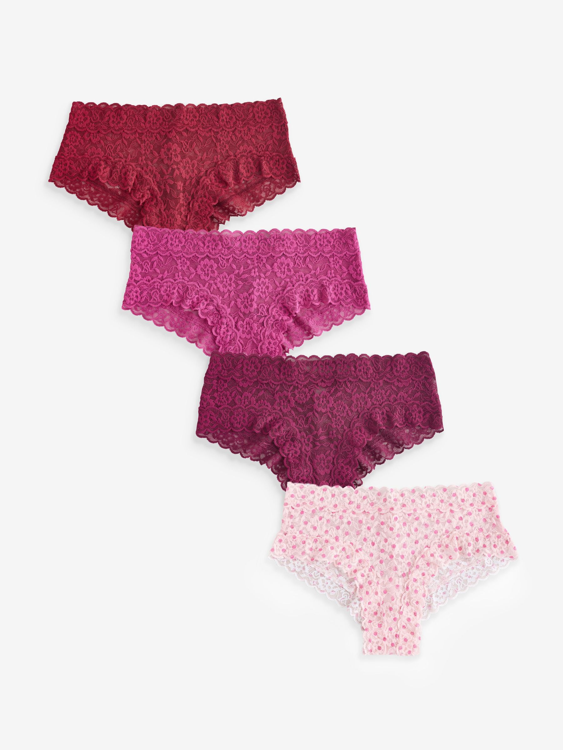 Pink/Purple/Red Cheeky 4 Pack Knickers (Y03535) | £22