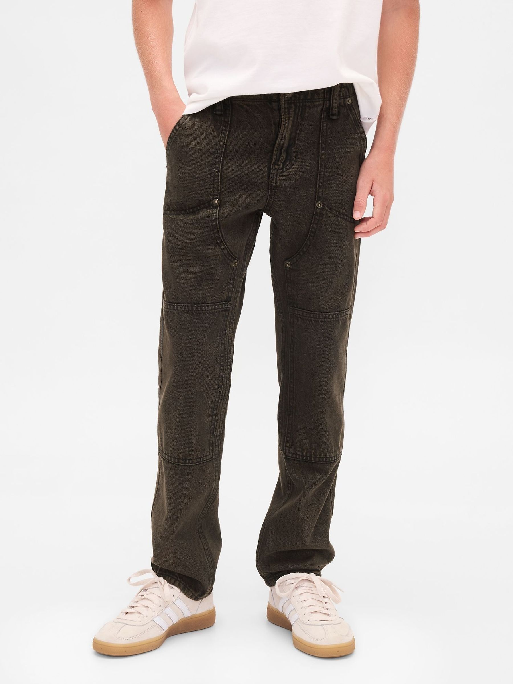 Dark Green 90s Original Straight Carpenter Jeans (Y05030) | £30