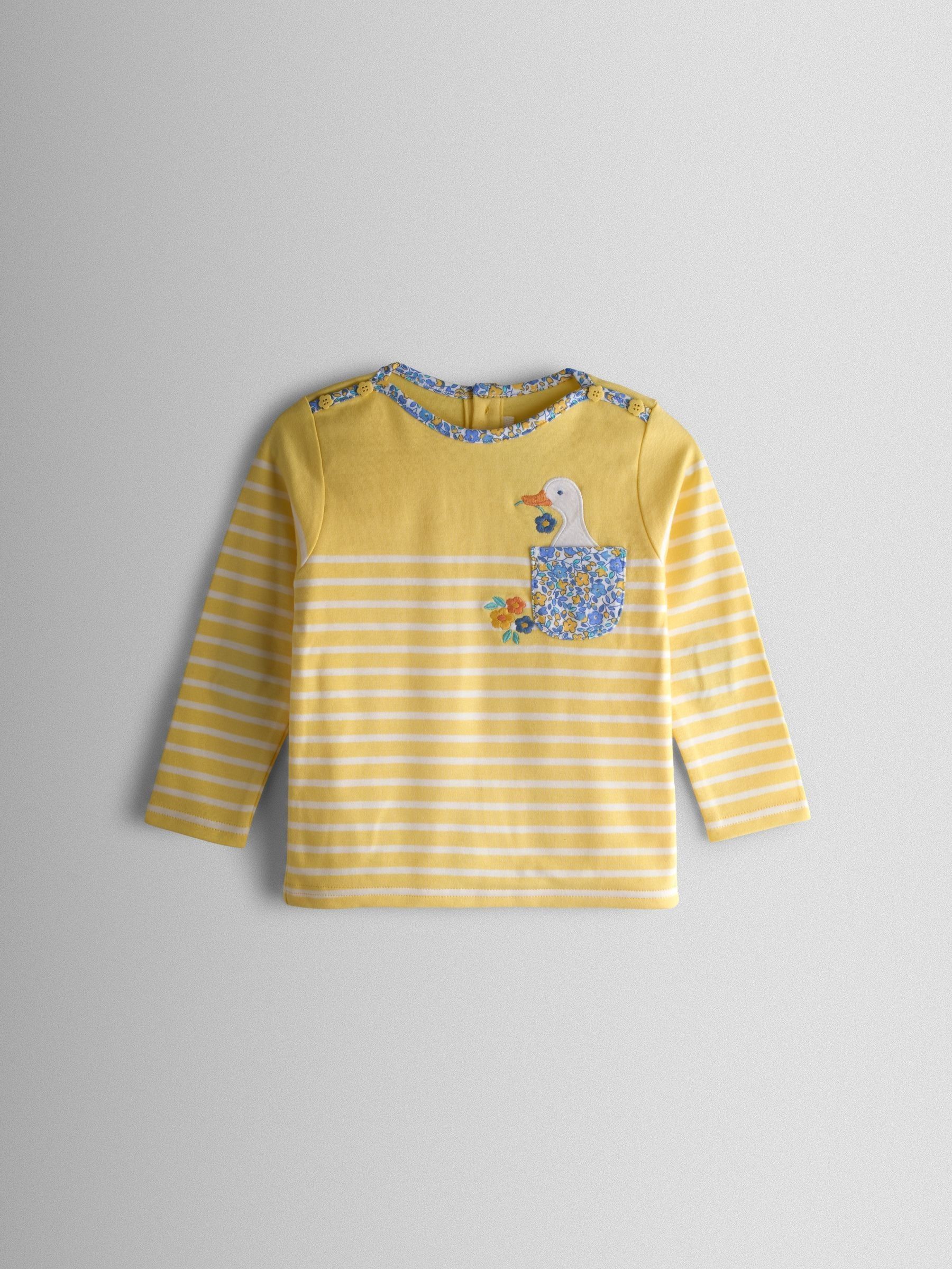 Light Yellow Duck Pocket Breton Top (Y09471) | £15 - £18