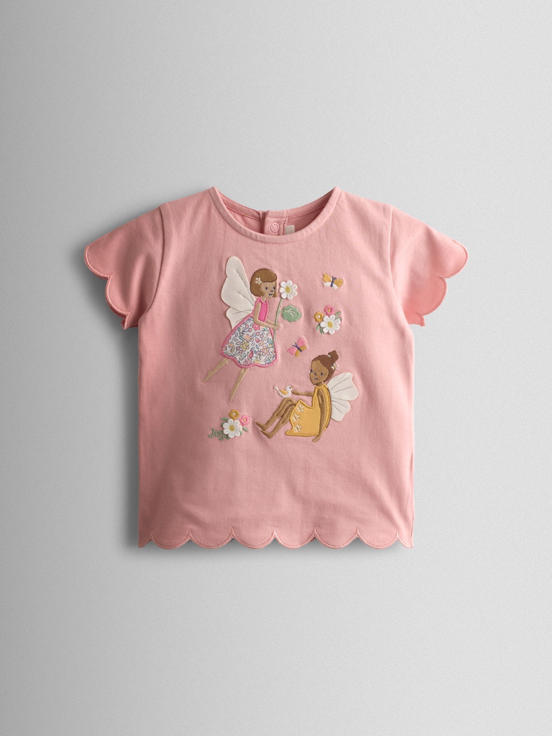 Light Pink Fairy Appliqué T-Shirt (Y09494) | £16 - £19