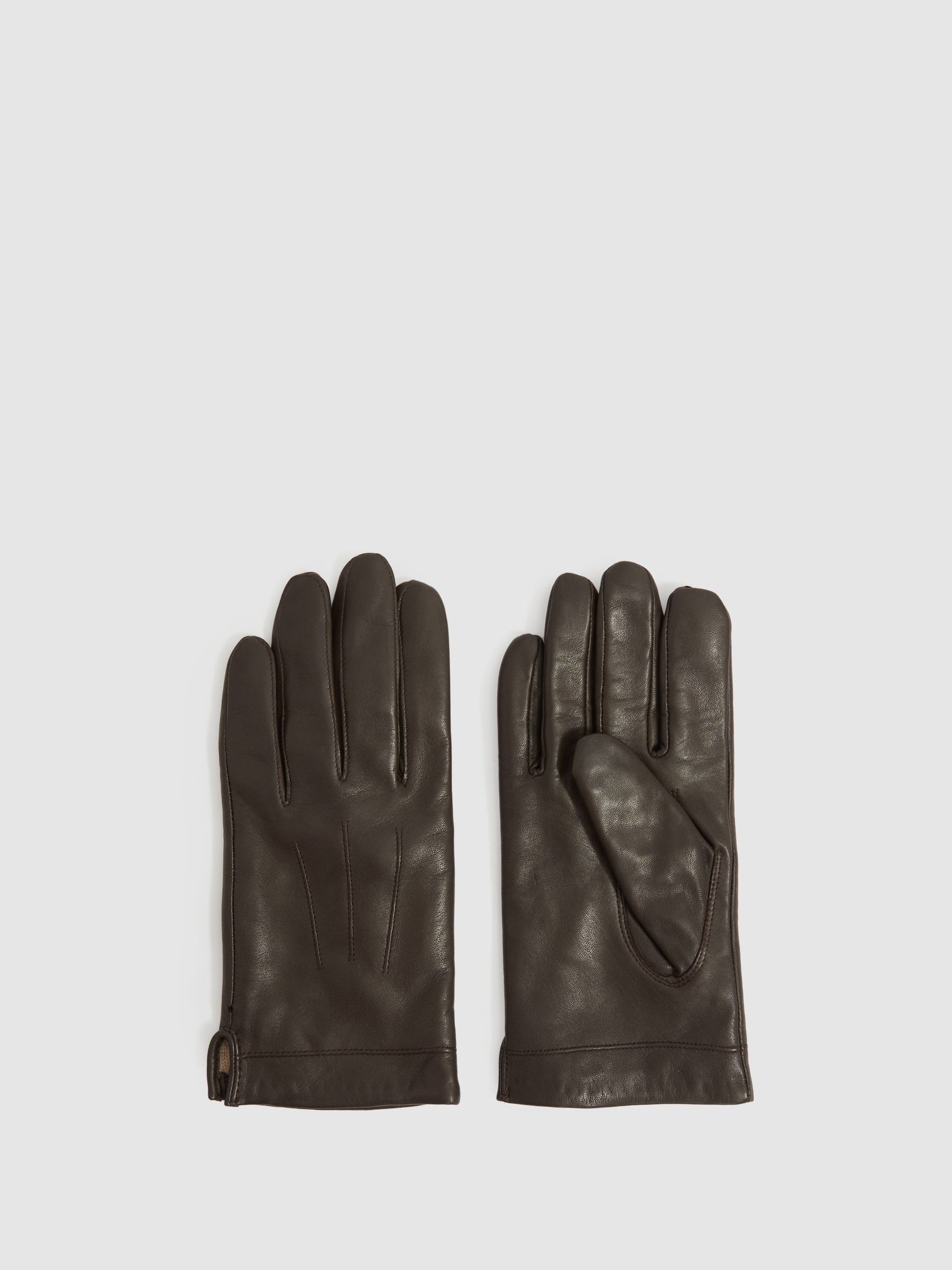 Nappa Leather Gloves in Dark Brown (Y11081) | £68
