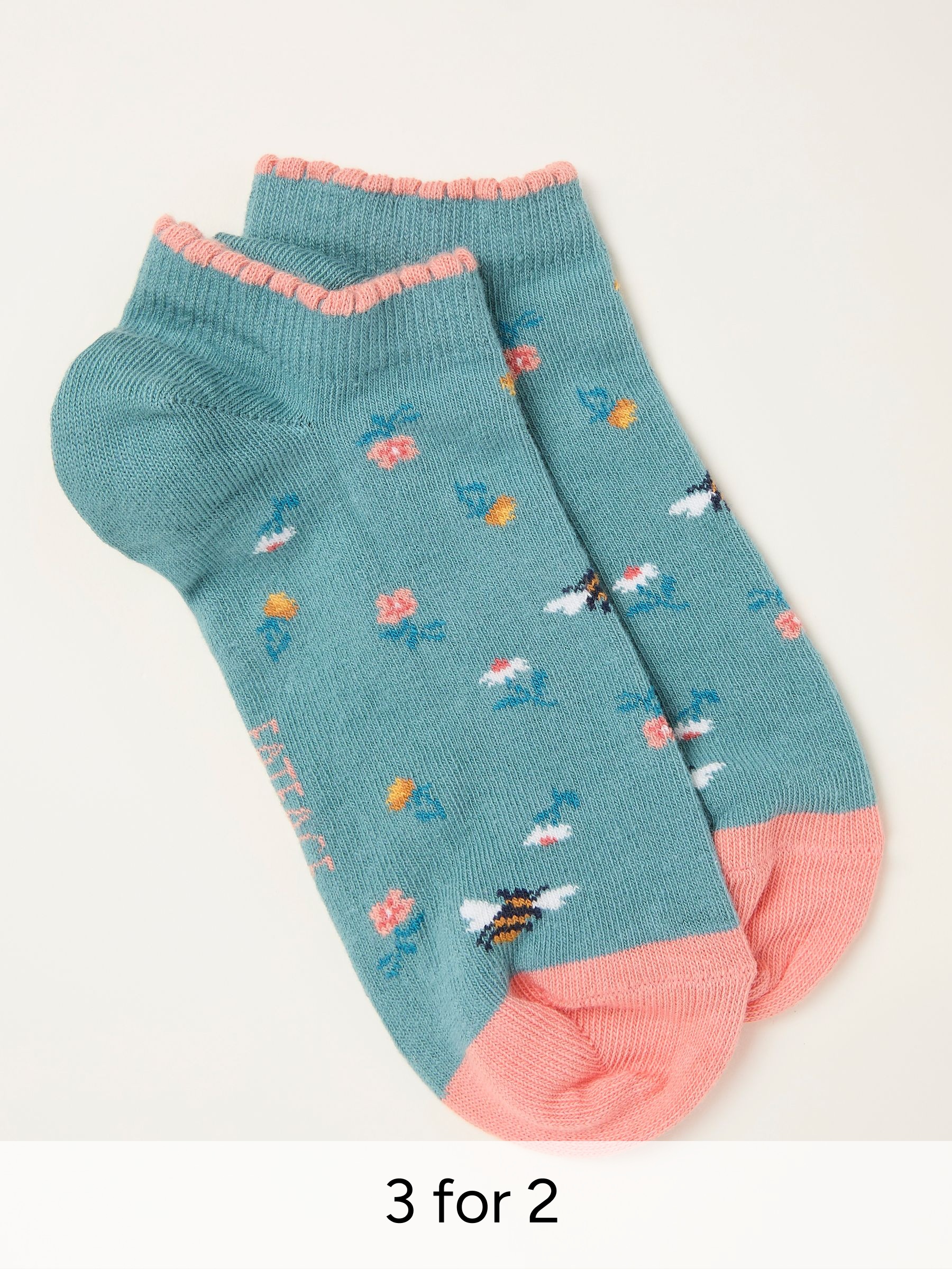 Green Bee Trainer Socks (Y17812) | £6