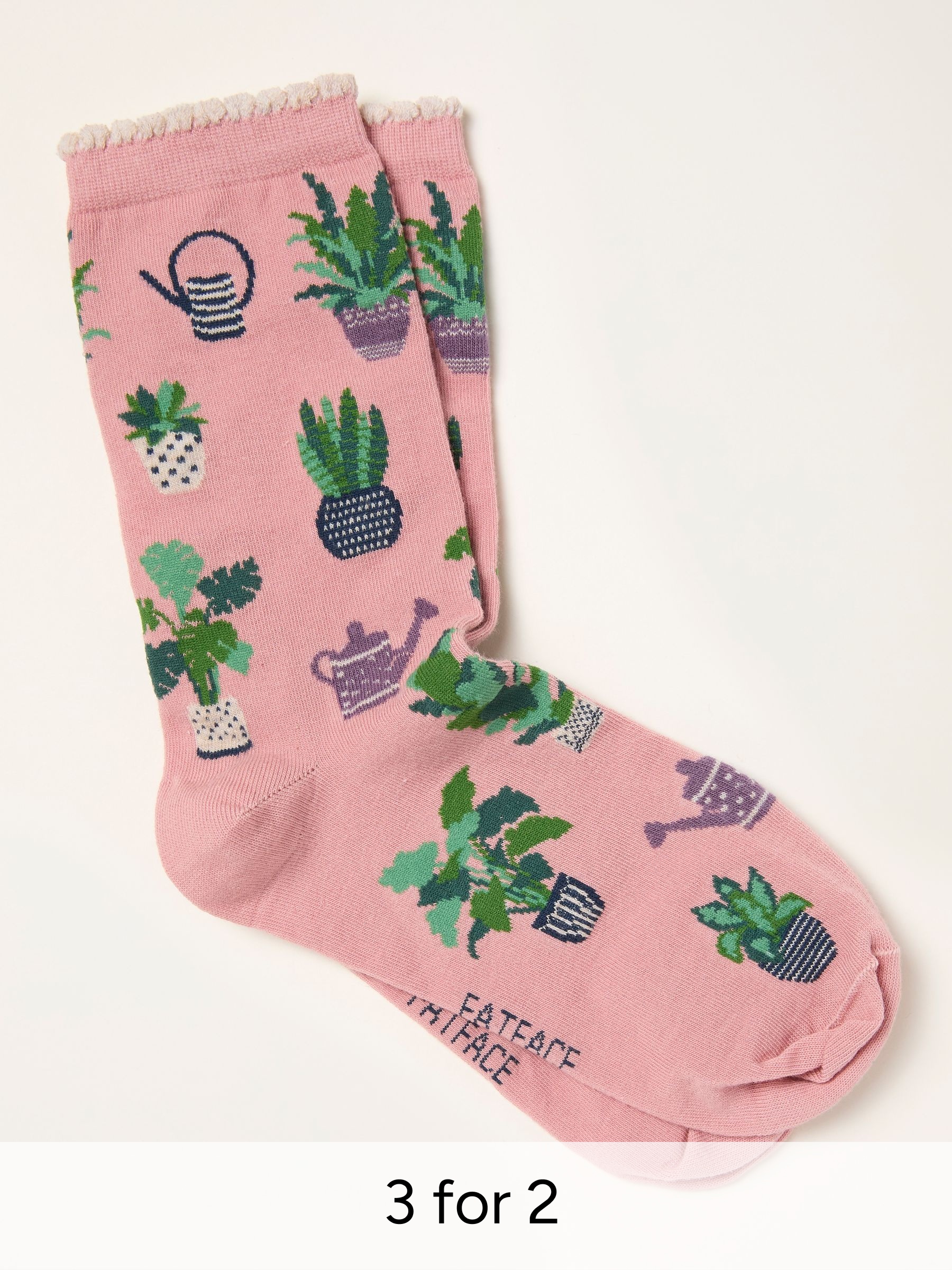 Pink Houseplant Socks (Y17814) | £7.50