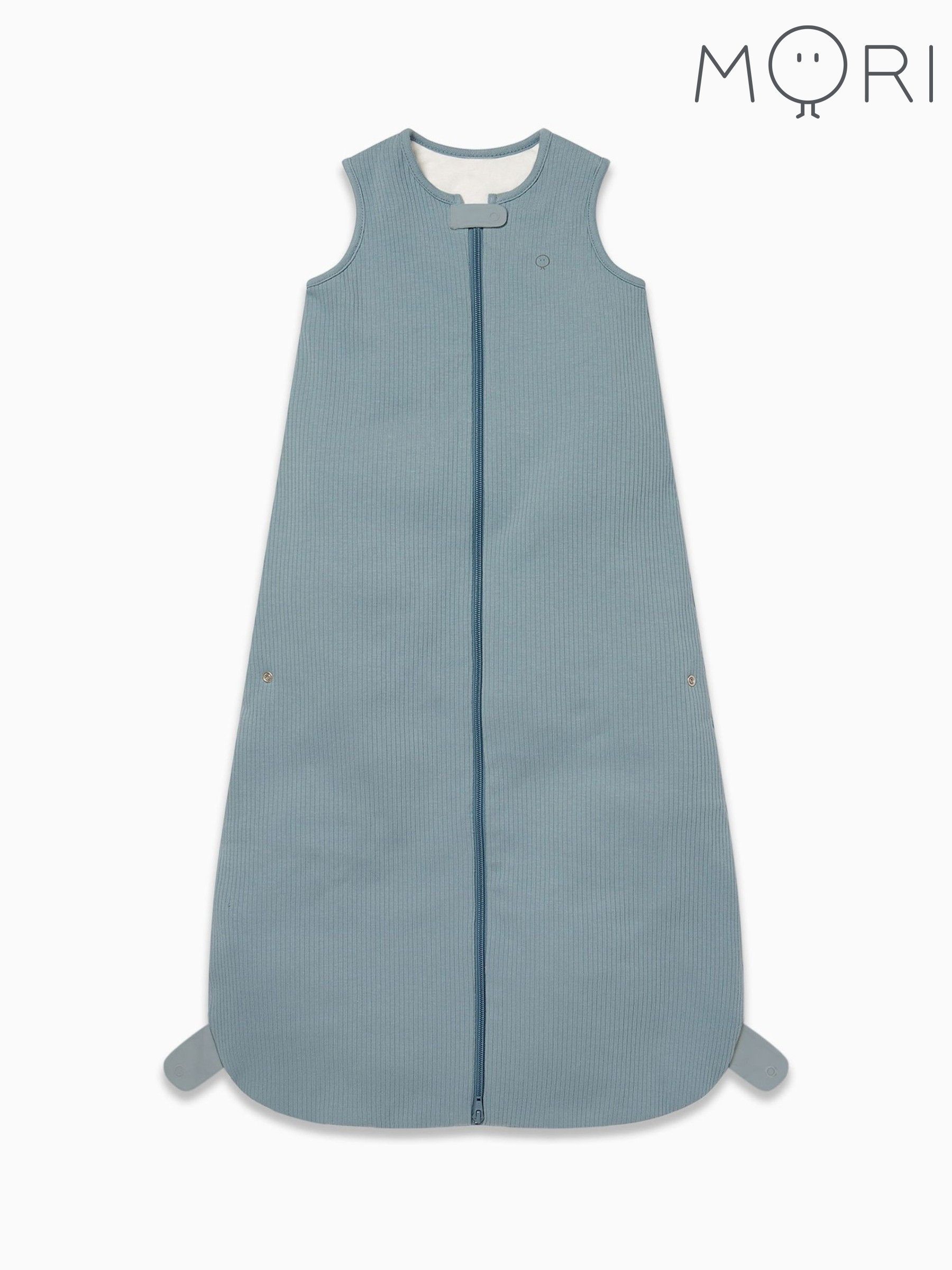 MORI Blue Ribbed 2.5 Tog Front Zip Sleeping Bag (Y17923) | £0