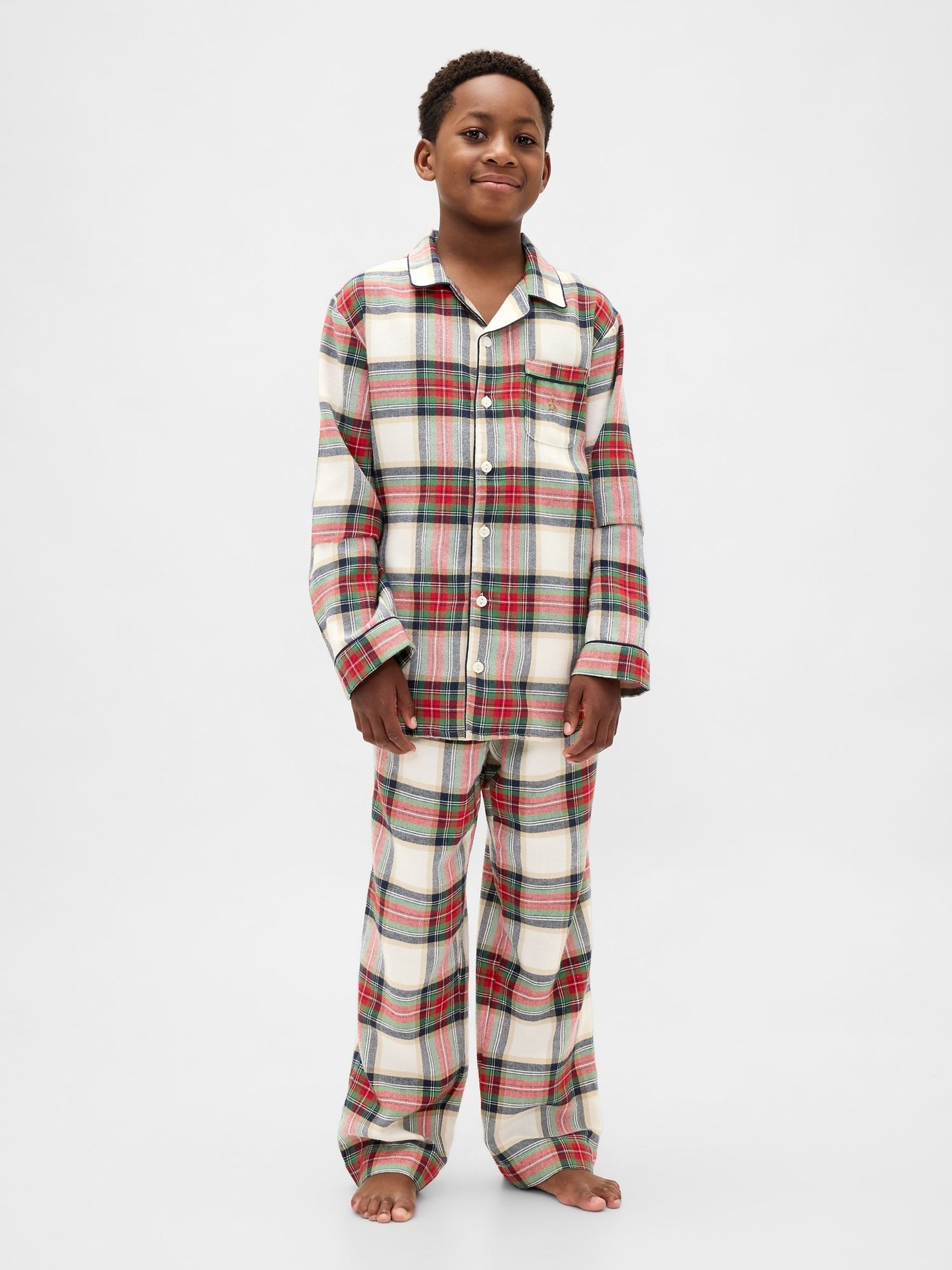 Red Check Flannel Pyjamas Set (6-13yrs) (Y23427) | £35