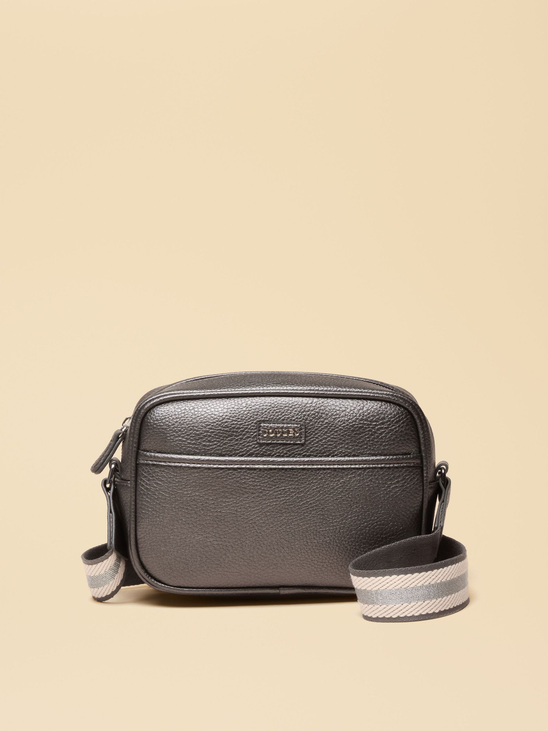 Trent Pewter Grey Adjustable Cross Body Bag with Front Pocket (Y24956) | £39