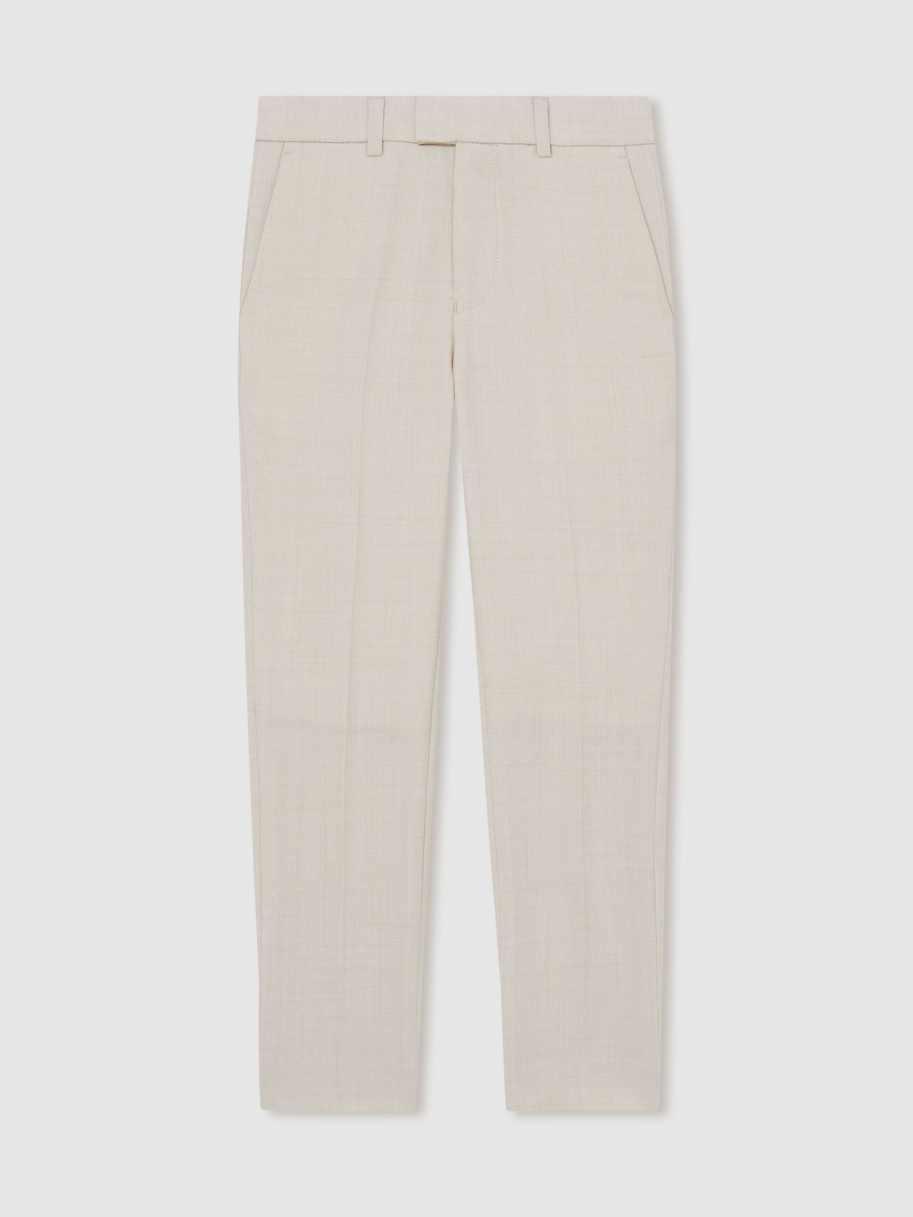 Slim-Fit Trousers With Wool in Stone (Y25118) | £46