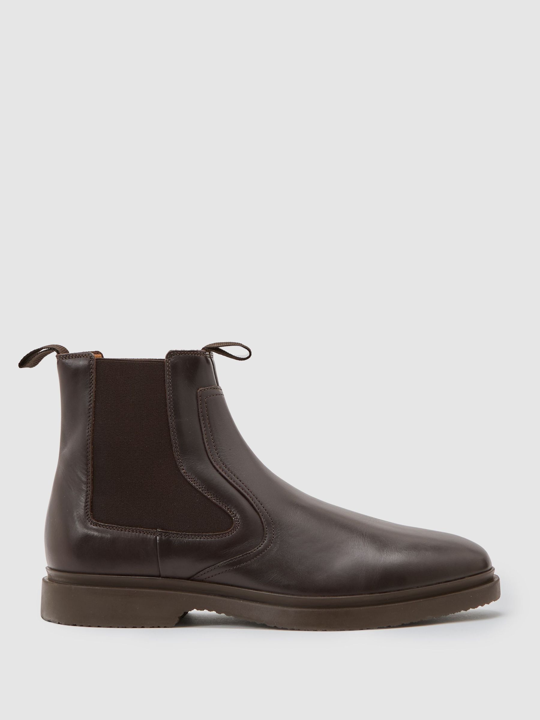 Leather Chelsea Boots in Dark Brown (Y25127) | £218