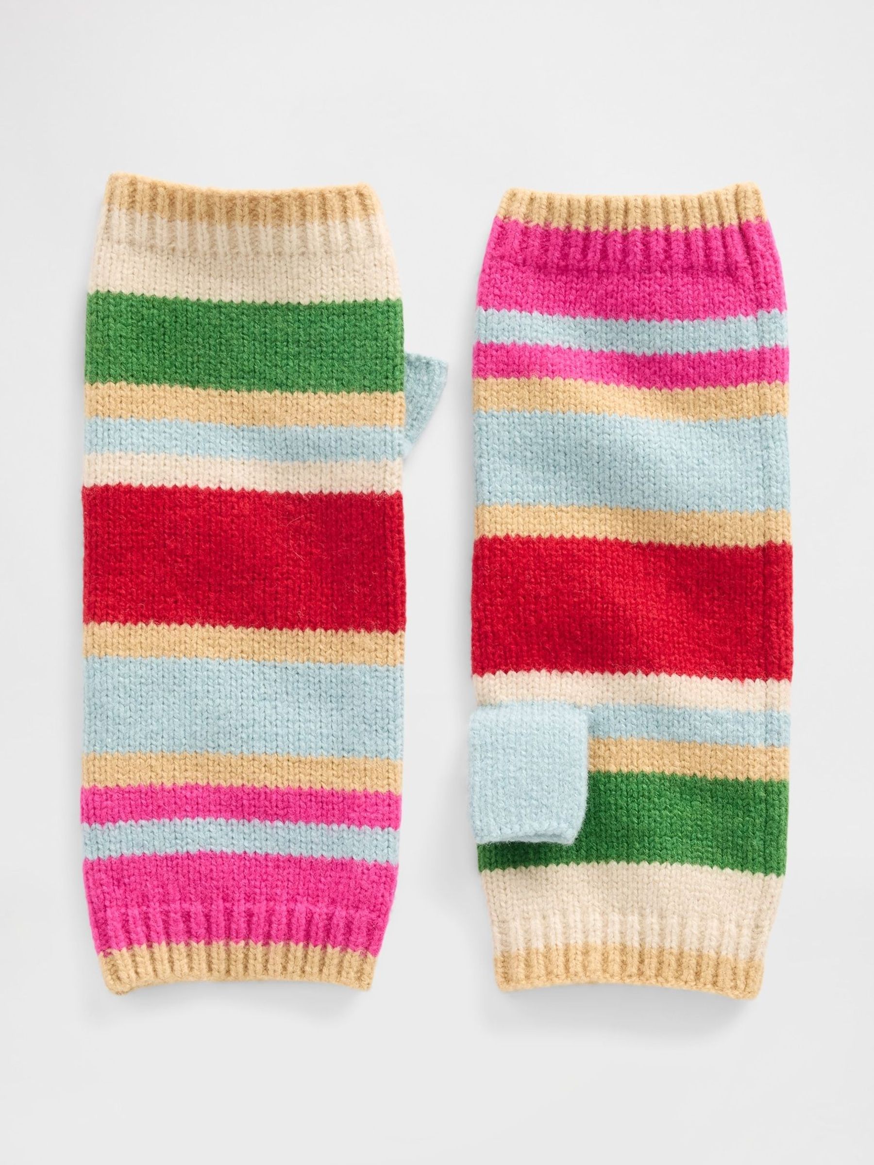 Multi CashSoft Fingerless Mittens (Y25318) | £15
