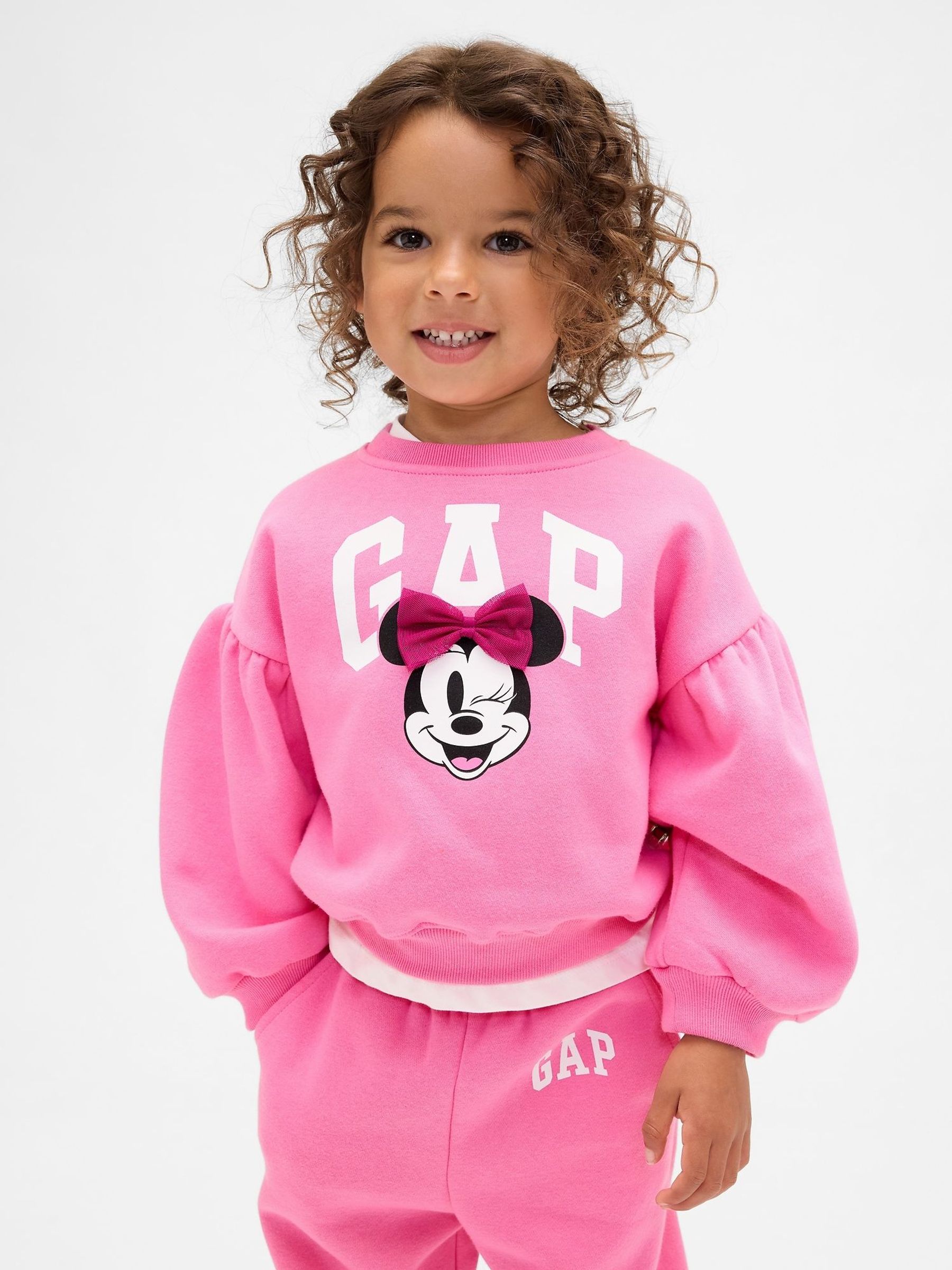 Pink Disney VintageSoft Logo Bubble Sweatshirt (Y25355) | £22