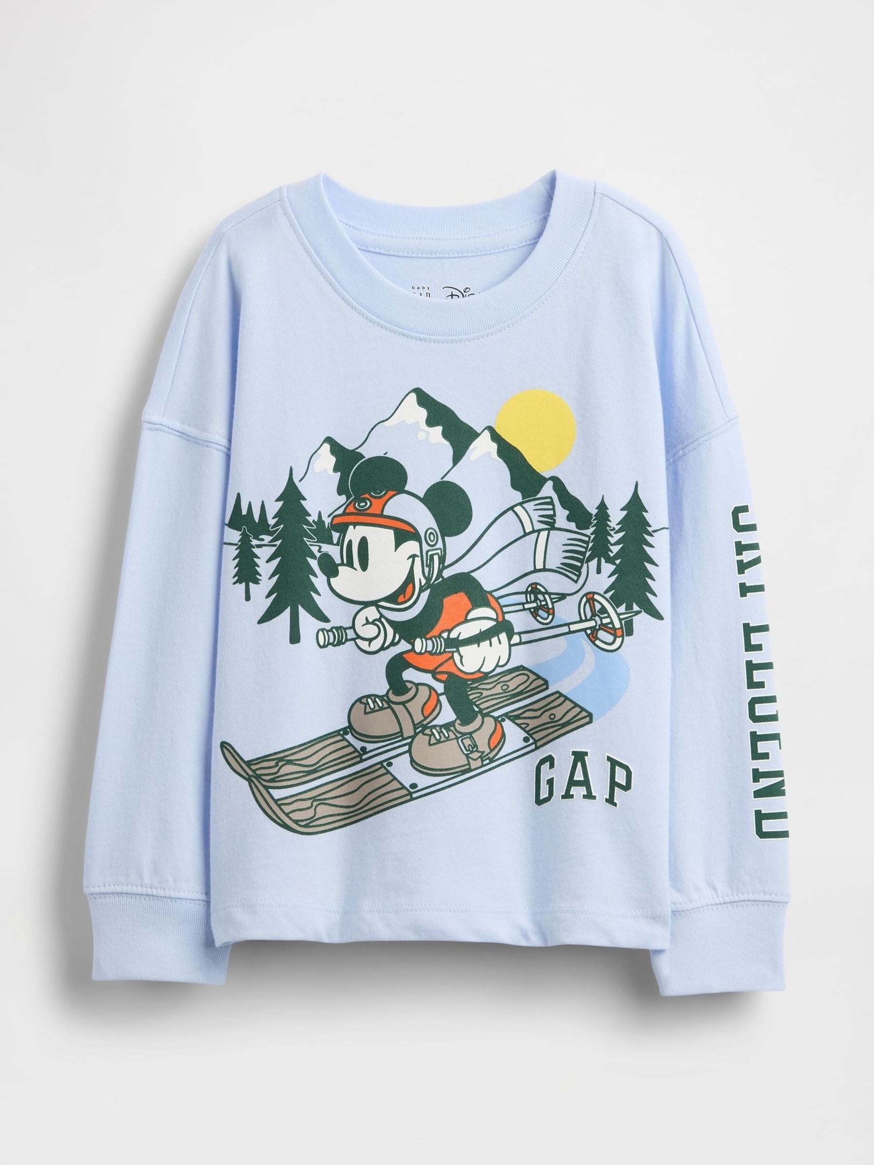Blue Mickey Mouse Disney Long Sleeve Christmas T-Shirt (Y25363) | £16