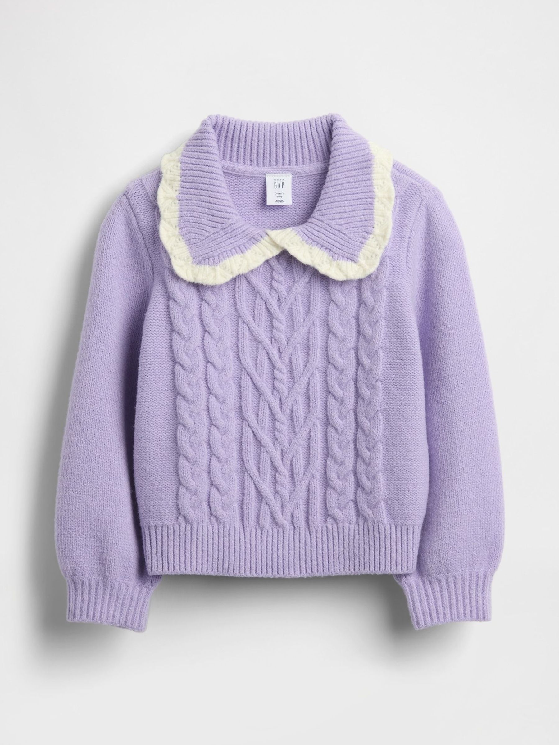 Purple CashSoft Collared Jumper (6mths-5yrs) (Y25369) | £30