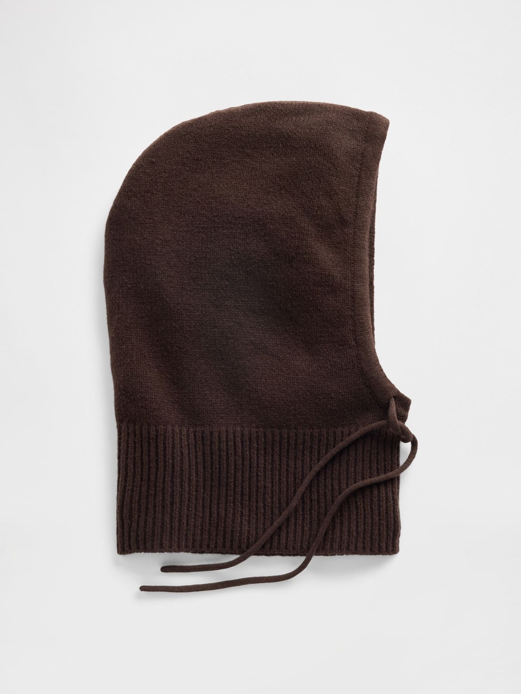 Brown CashSoft Drawcord Hood Hat (Y25413) | £30
