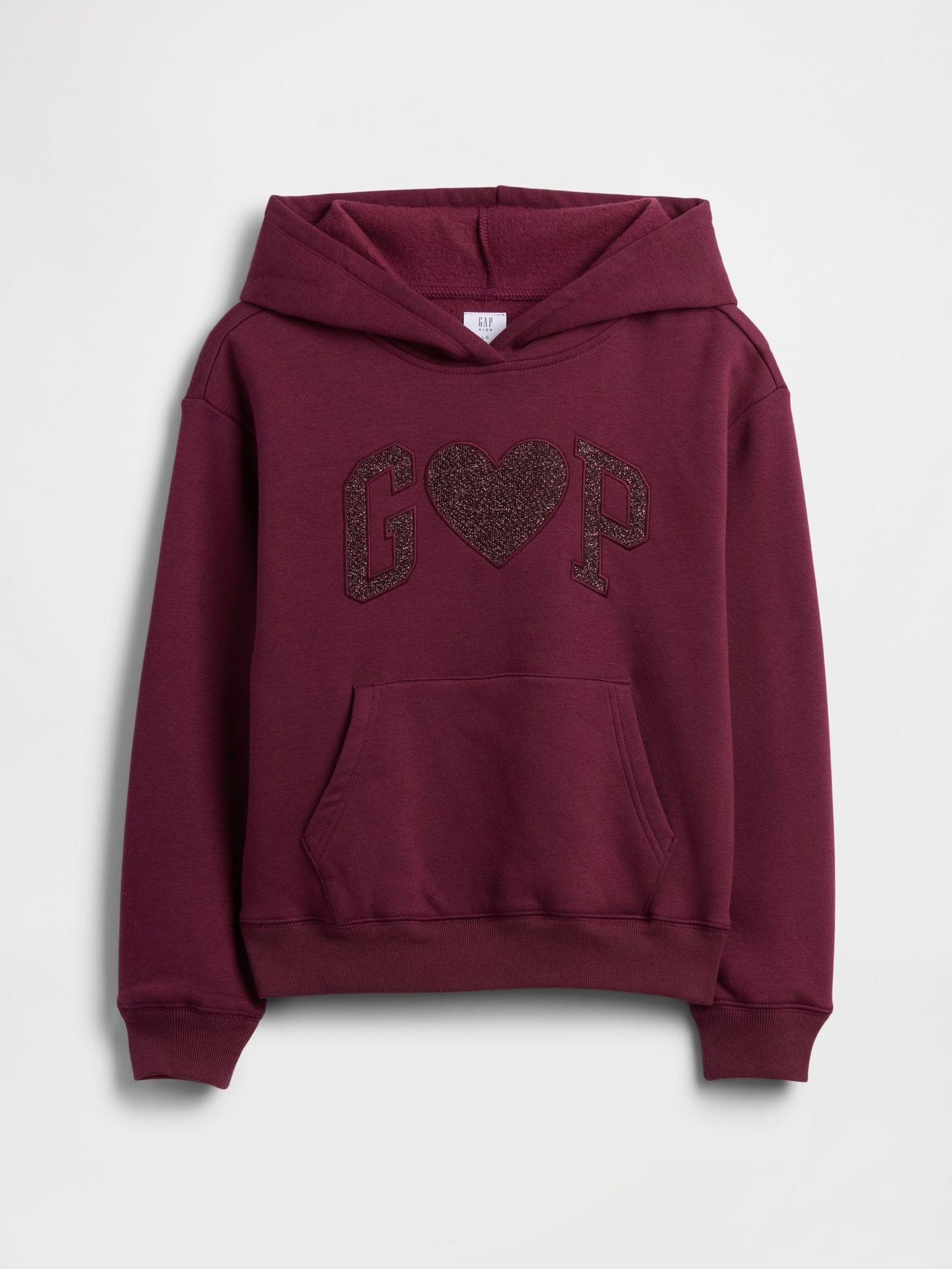 Burgundy Red Relaxed Logo Hoodie (4-13yrs) (Y25434) | £25